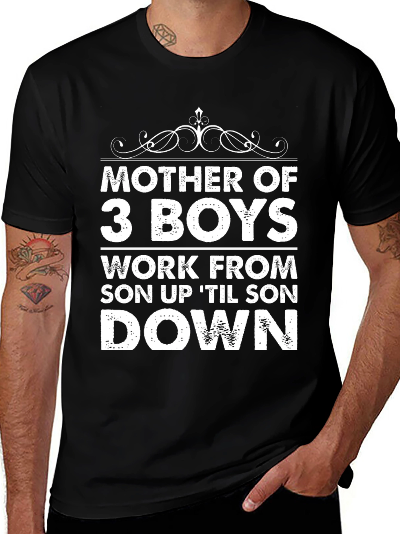 Variant 26 of Mother of Boys Graphic Tee - Novelty T-Shirt