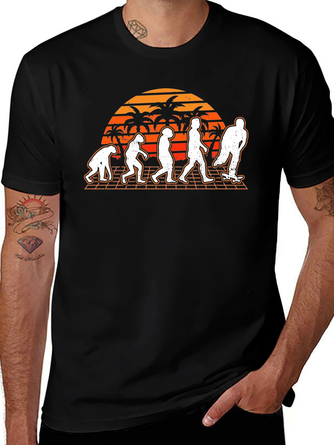 Variant 15 of Evolution of Skateboarding T-Shirt