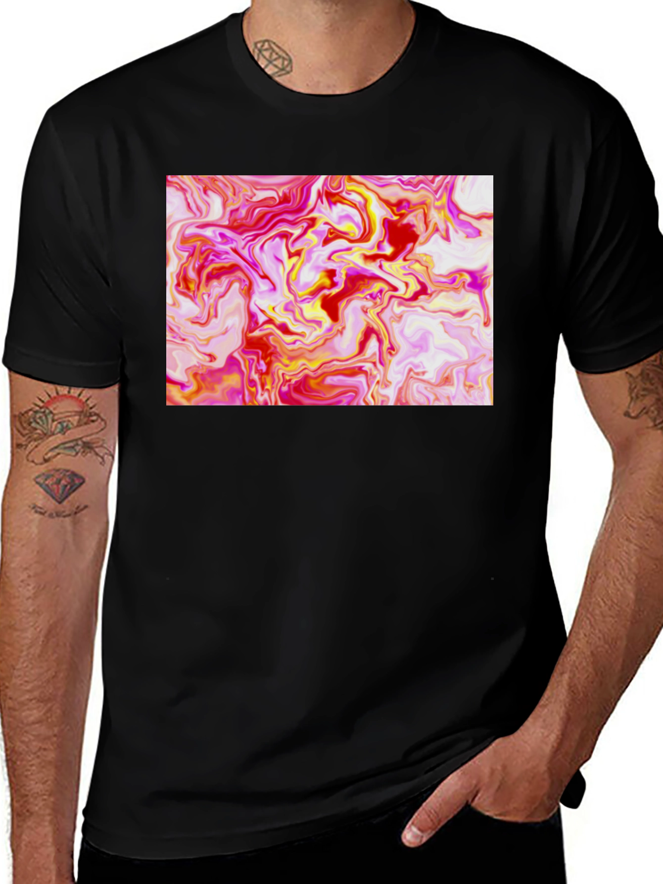 Variant 15 of Abstract Swirl Graphic Tee - Modern Art T-Shirt