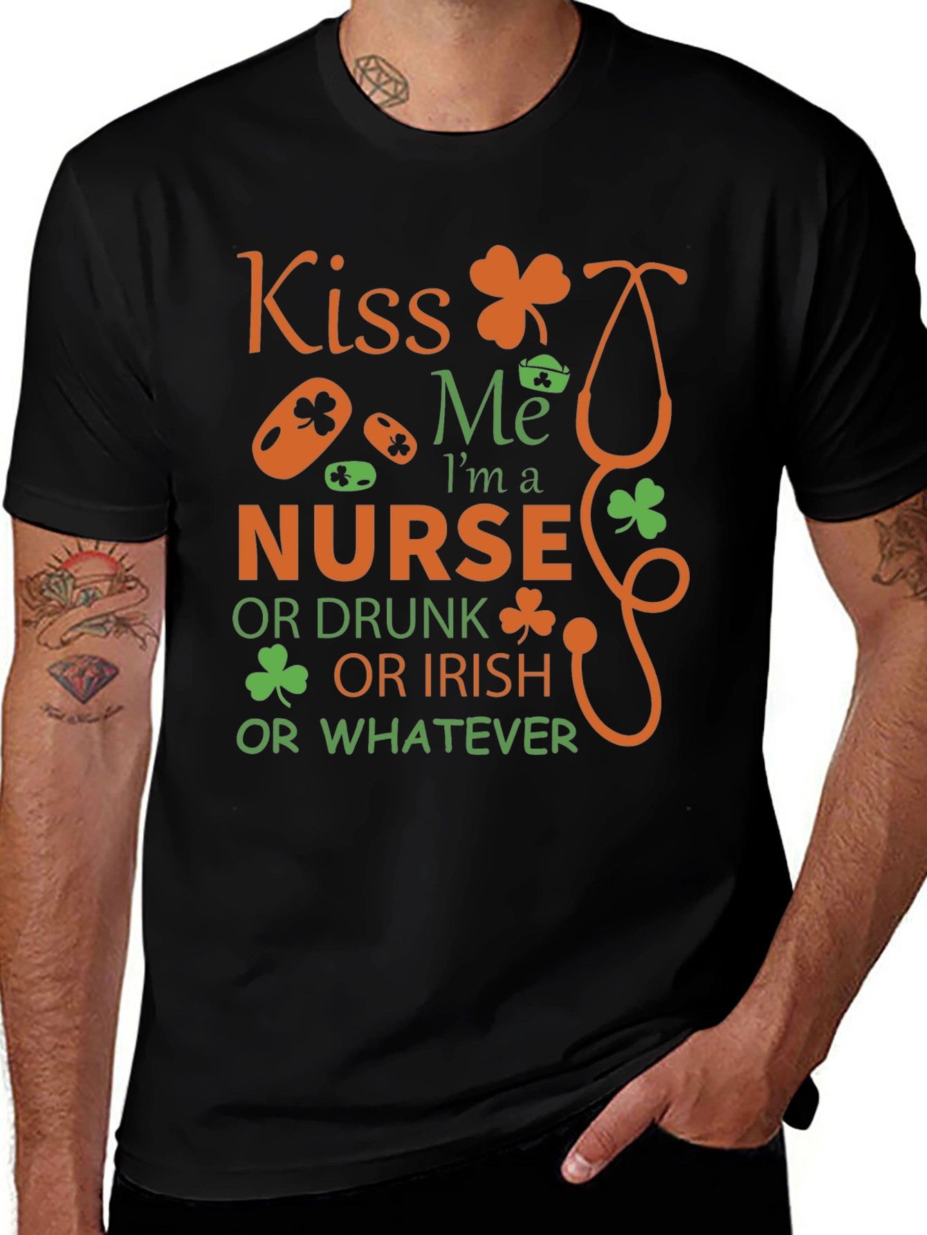 Variant 24 of Kiss Me I'm A Nurse St. Patrick's Day T-Shirt