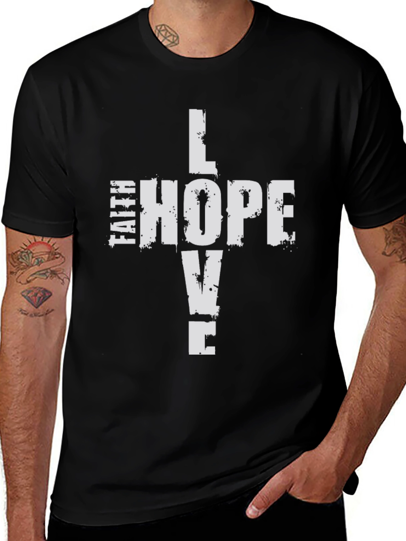 Faith Hope Love Tee - Christian Inspired Design