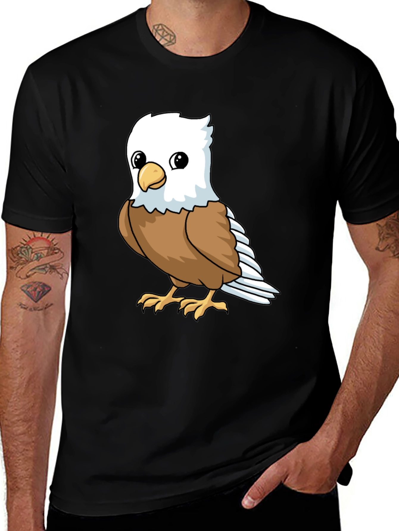 Variant 8 of Cute Cartoon Eagle Graphic T-Shirt