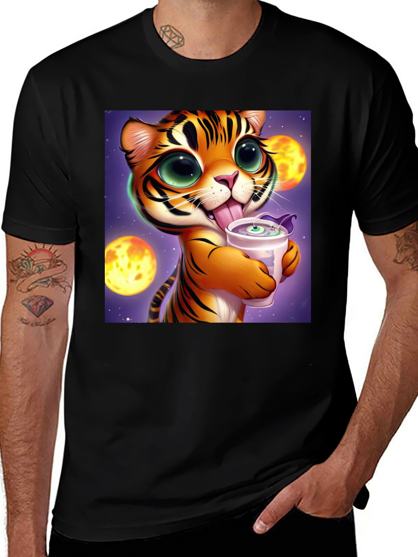 Variant 17 of Cute Cartoon Tiger Graphic Tee - Soft Cotton Blend