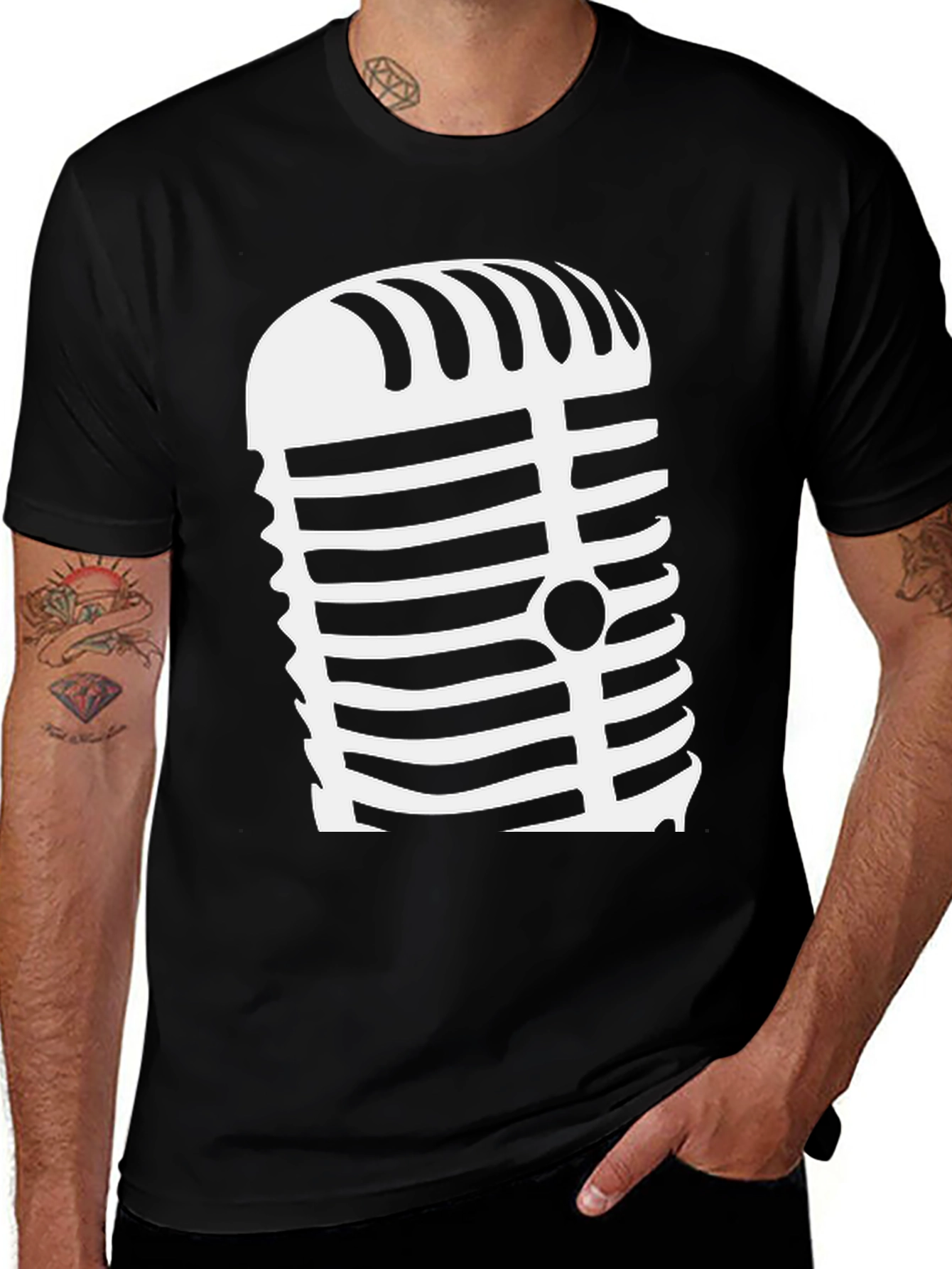 Variant 23 of Vintage Microphone Graphic Tee - Classic Cool