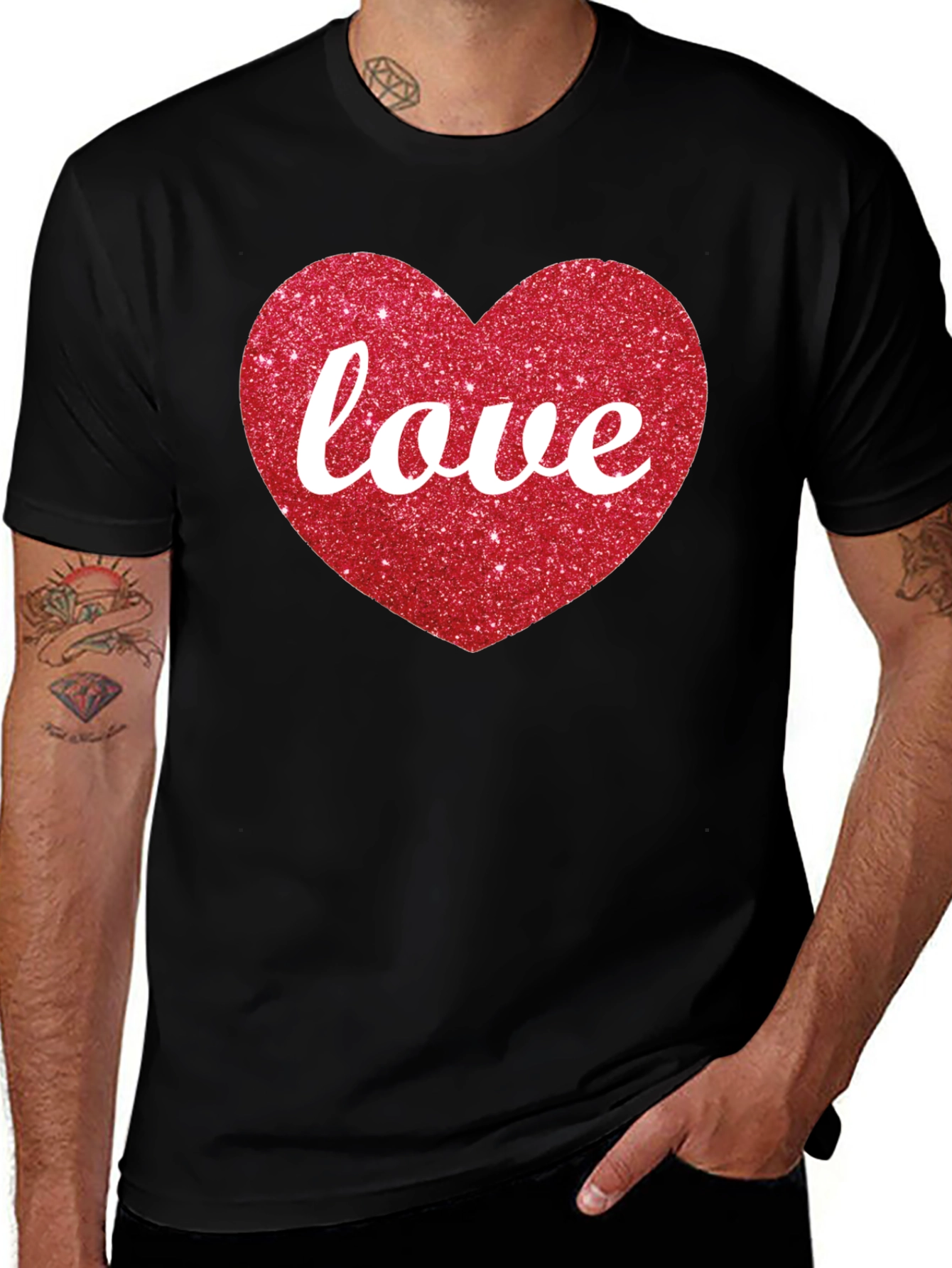 Variant 11 of Love Heart Graphic Tee - Valentine's Day