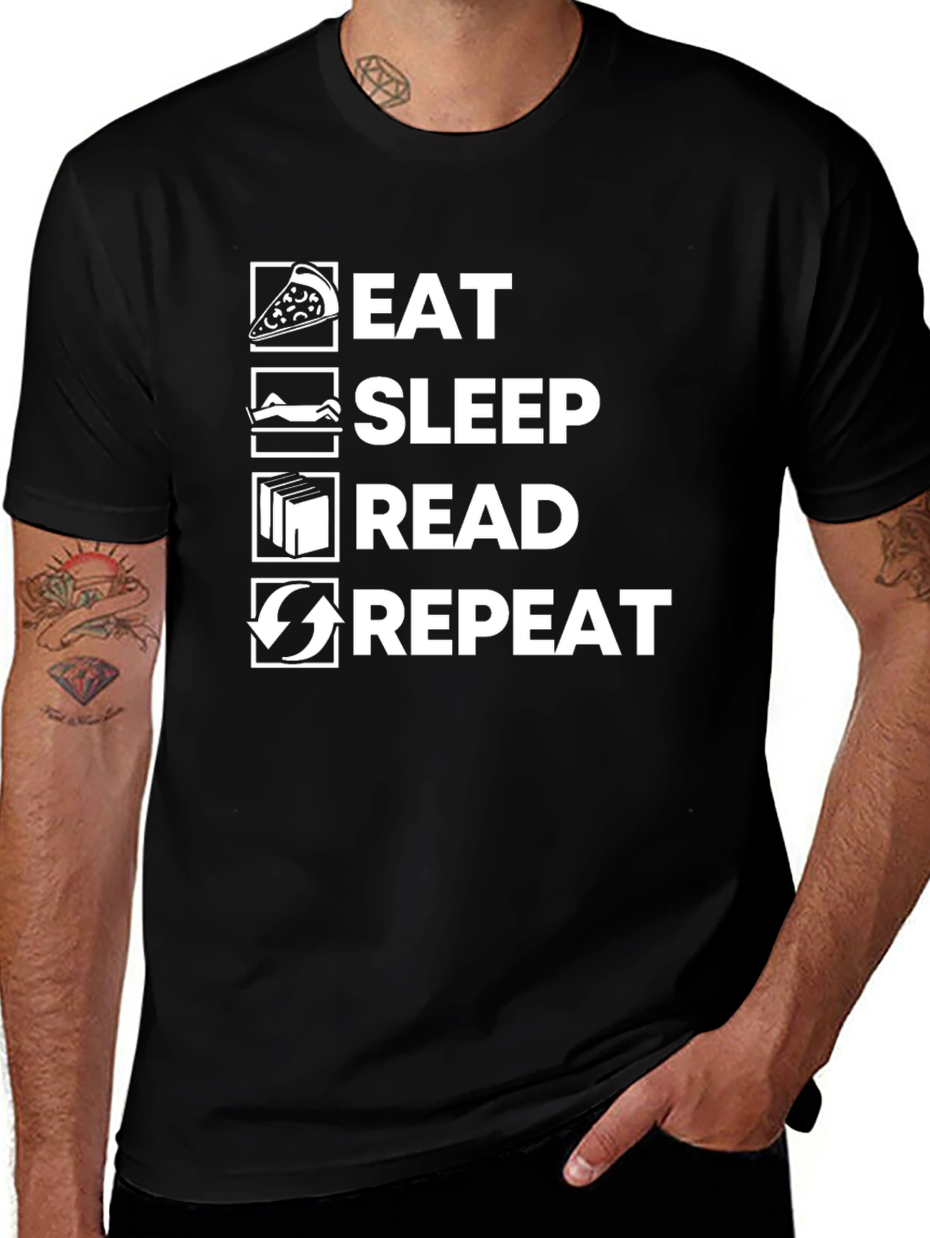 Variant 14 of Eat Sleep Read Repeat T-Shirt