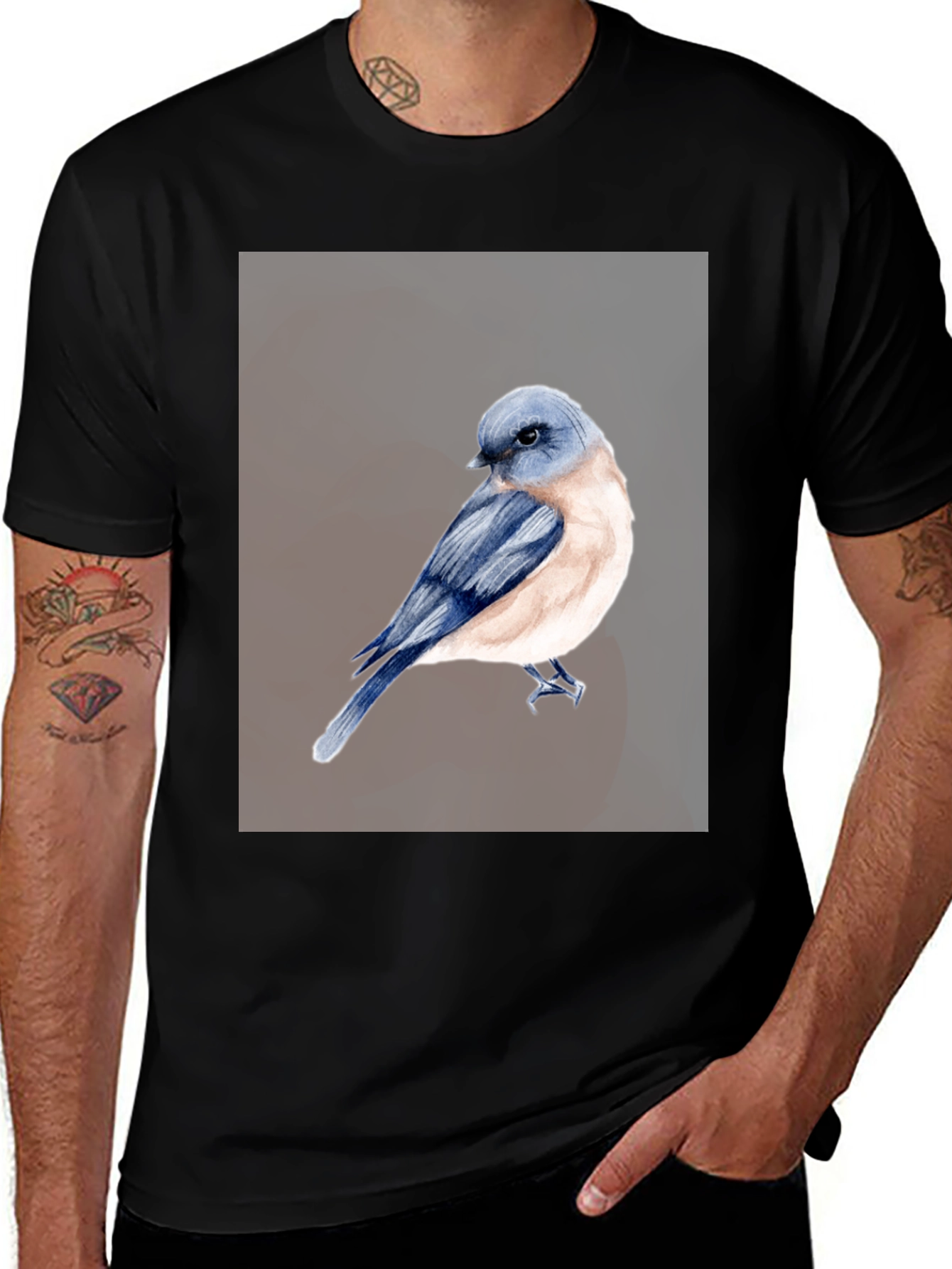 Variant 16 of Bluebird Graphic Tee - Nature Lover T-Shirt