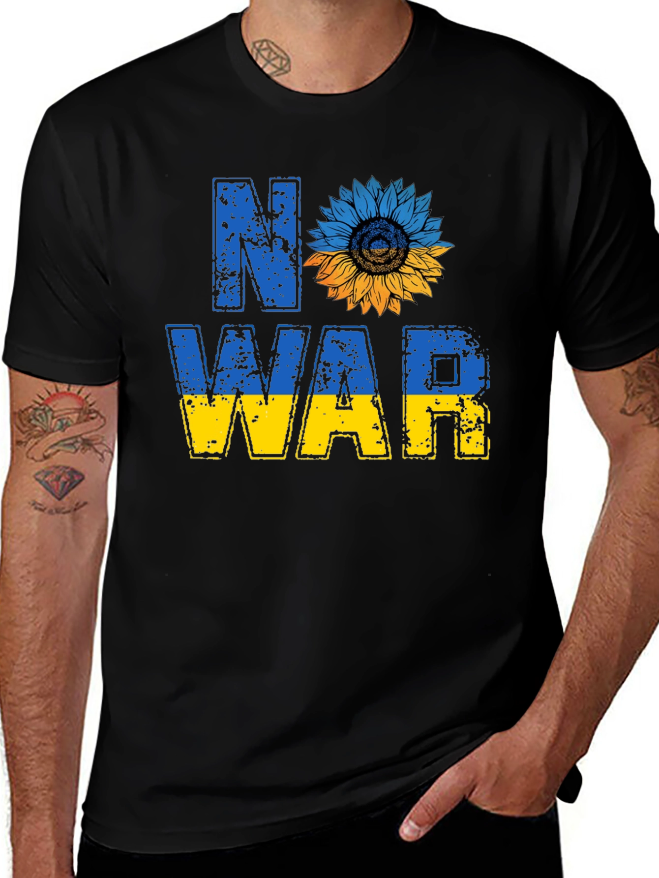 No War Ukraine Flag Colors T-Shirt