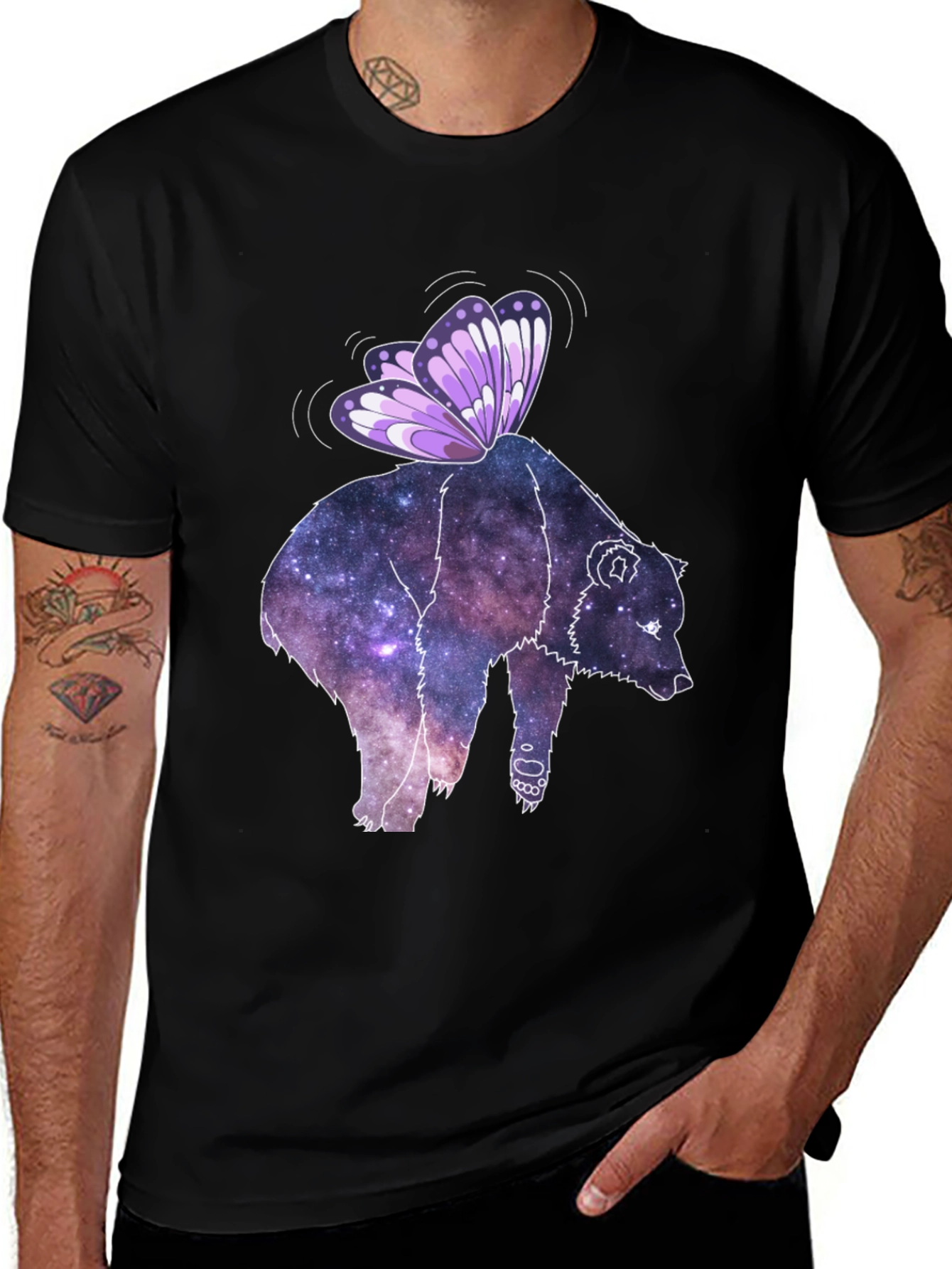 Variant 22 of Galaxy Bear Butterfly Tee
