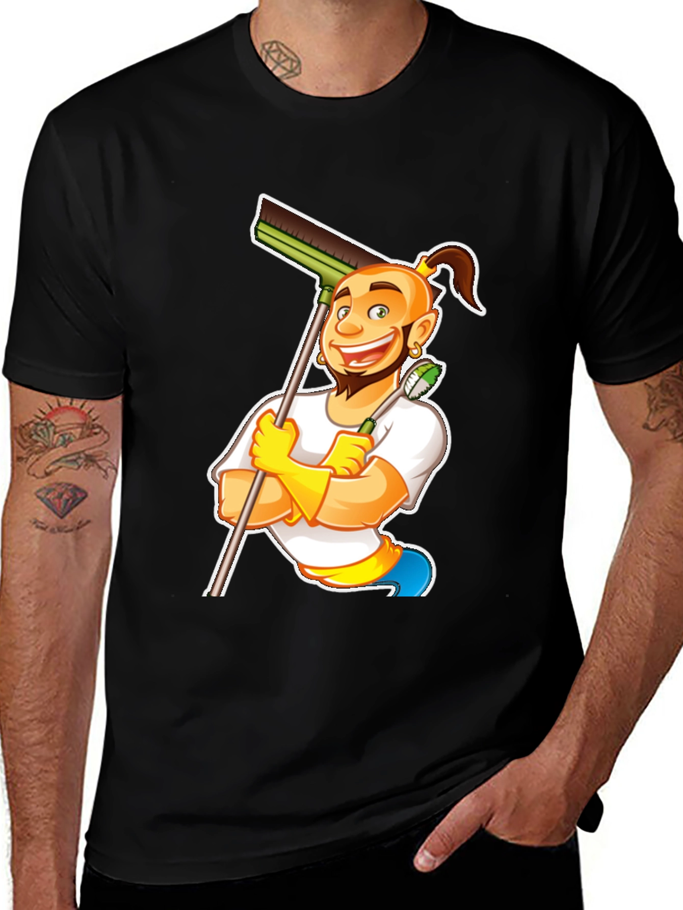Variant 21 of Funny Cleaning Cartoon T-Shirt