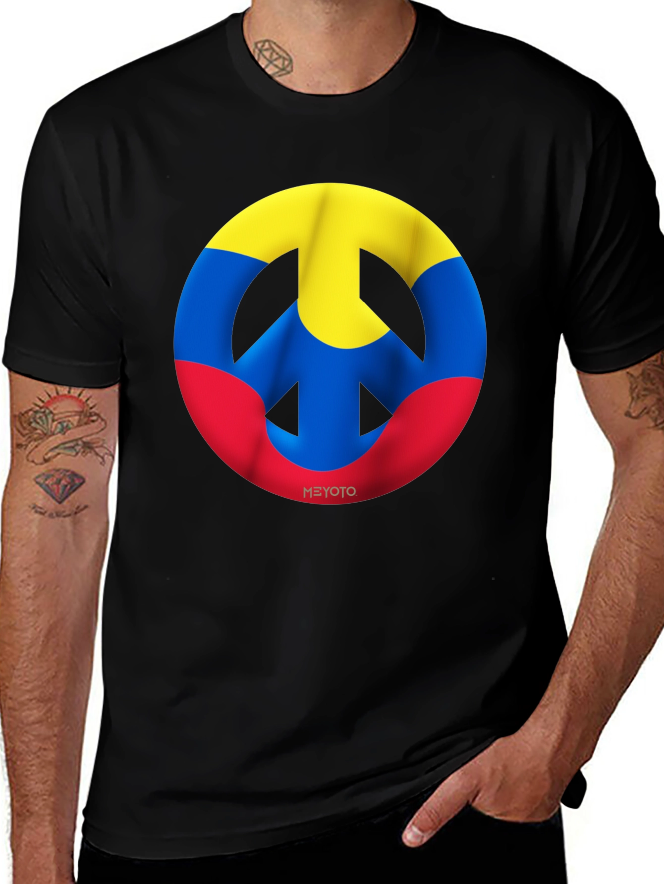Variant 14 of Colombian Peace Sign Graphic Tee