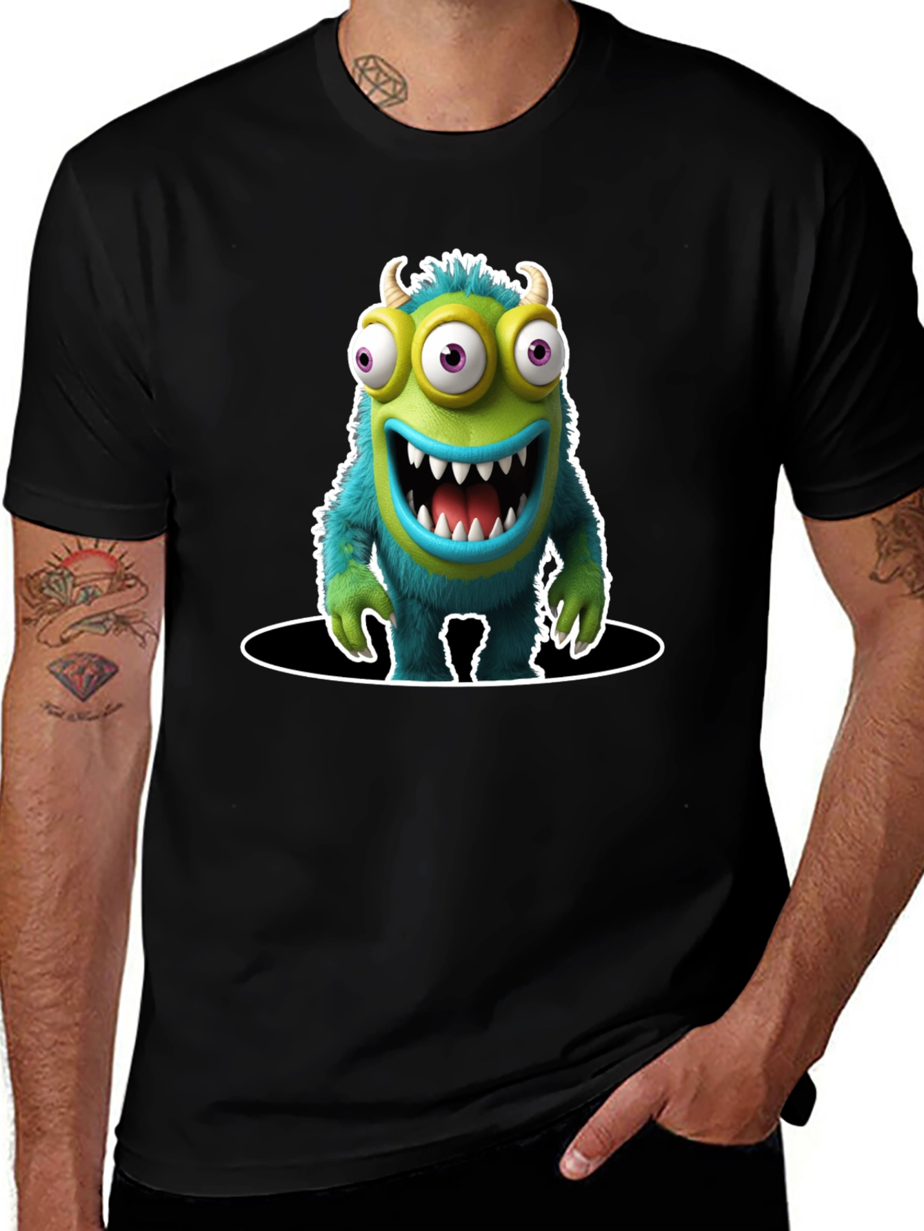 Variant 17 of Monster Graphic T-Shirt - Quirky & Fun Design