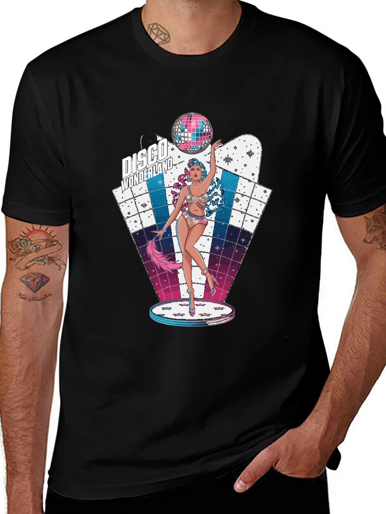 Variant 21 of Disco Wonderland Graphic Tee - Retro Party Shirt