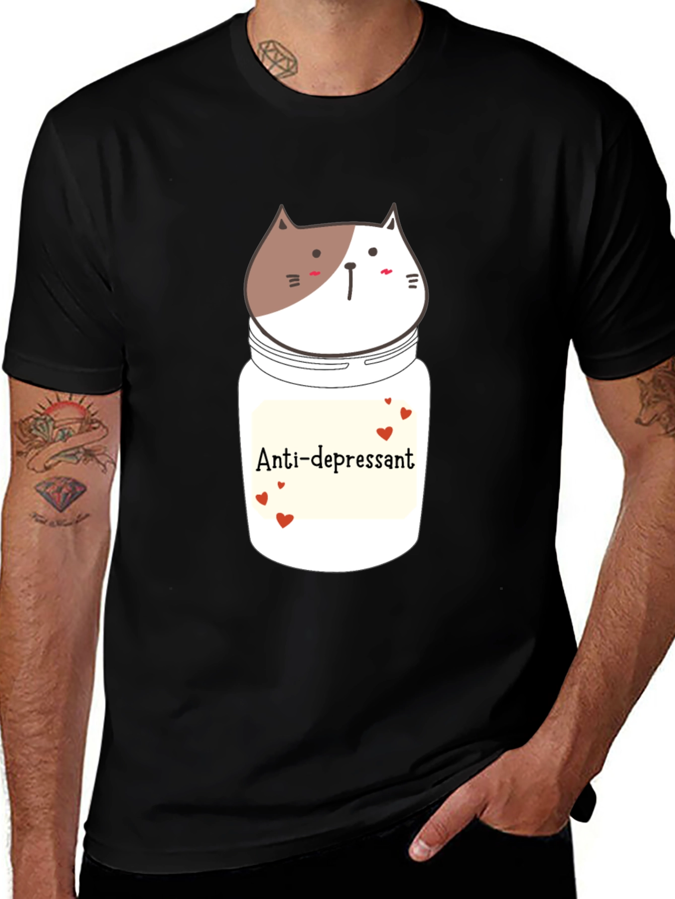 Variant 15 of Anti-depressant Cat Jar Graphic T-Shirt