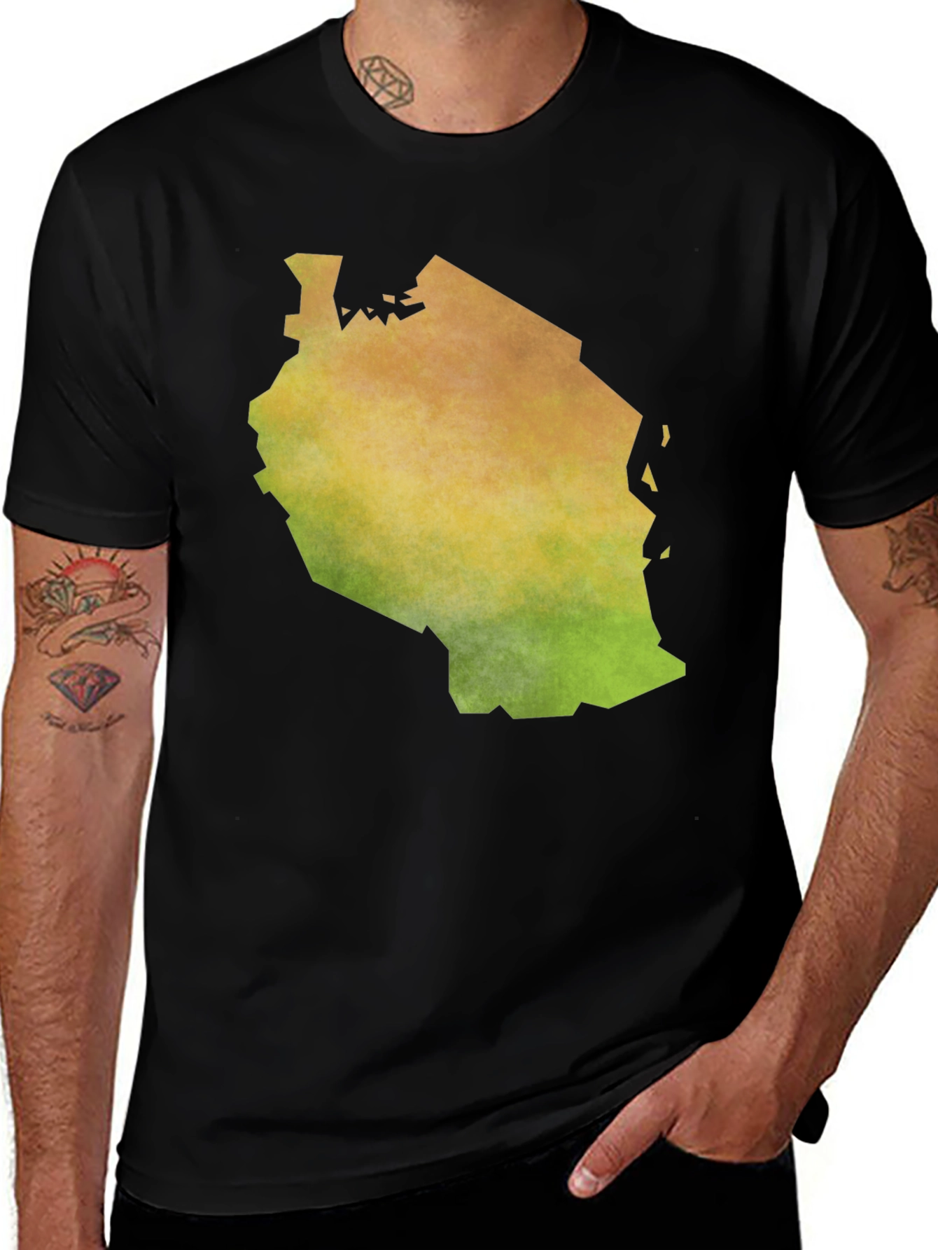Variant 15 of Tanzania Map Watercolor Graphic T-Shirt
