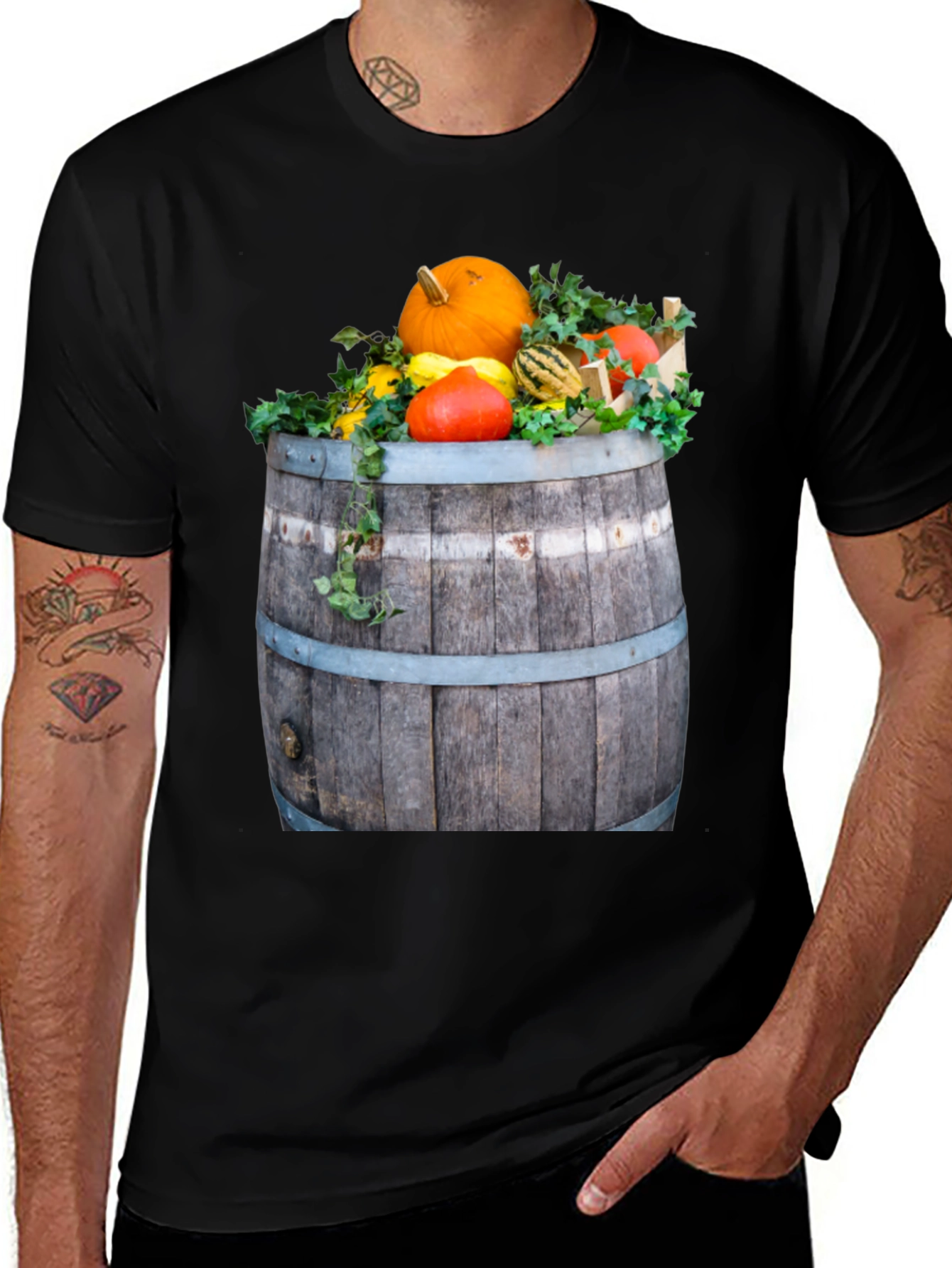 Variant 9 of Autumn Harvest Barrel T-Shirt