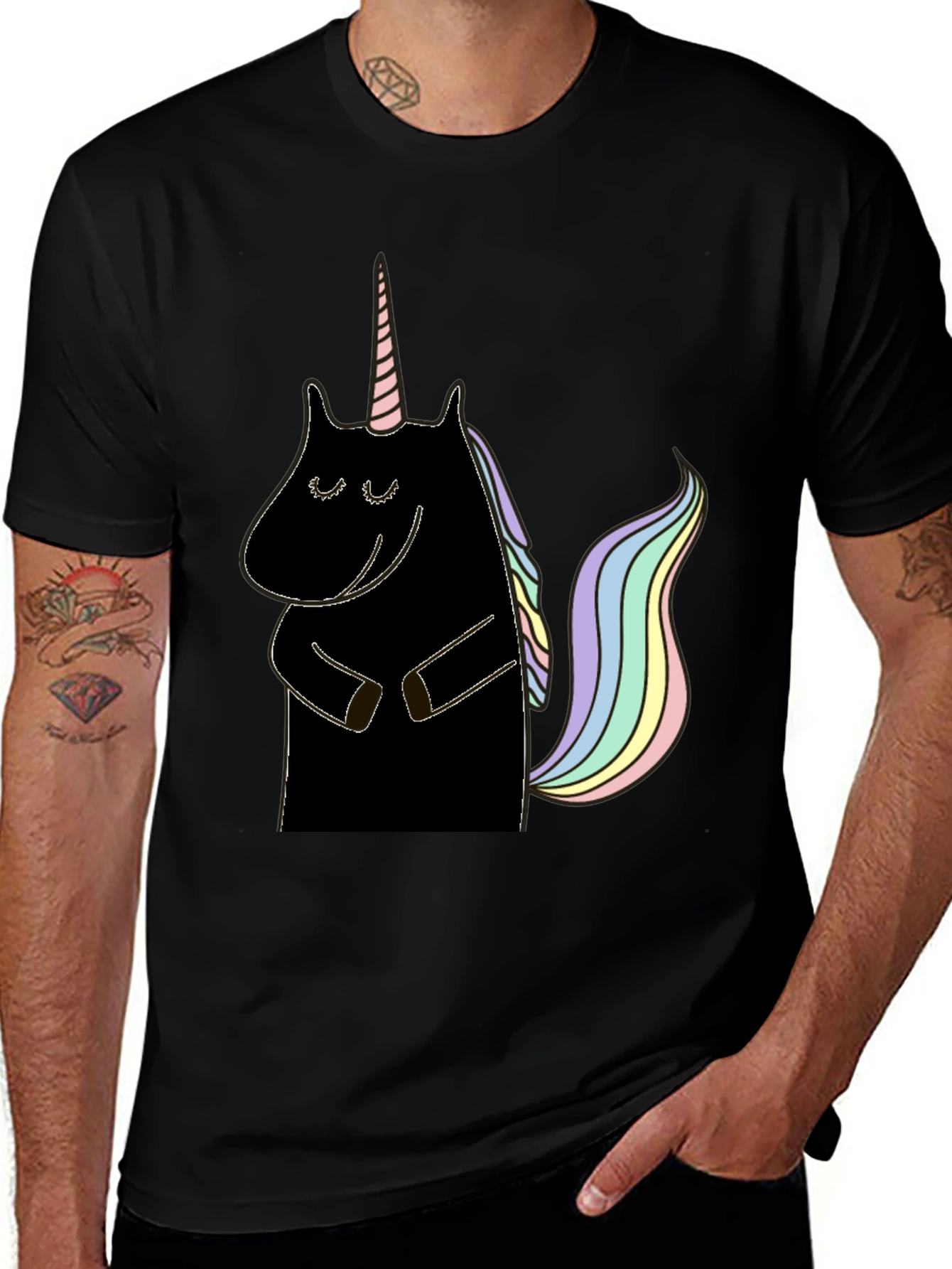 Variant 13 of Unicorn Graphic Tee - Black