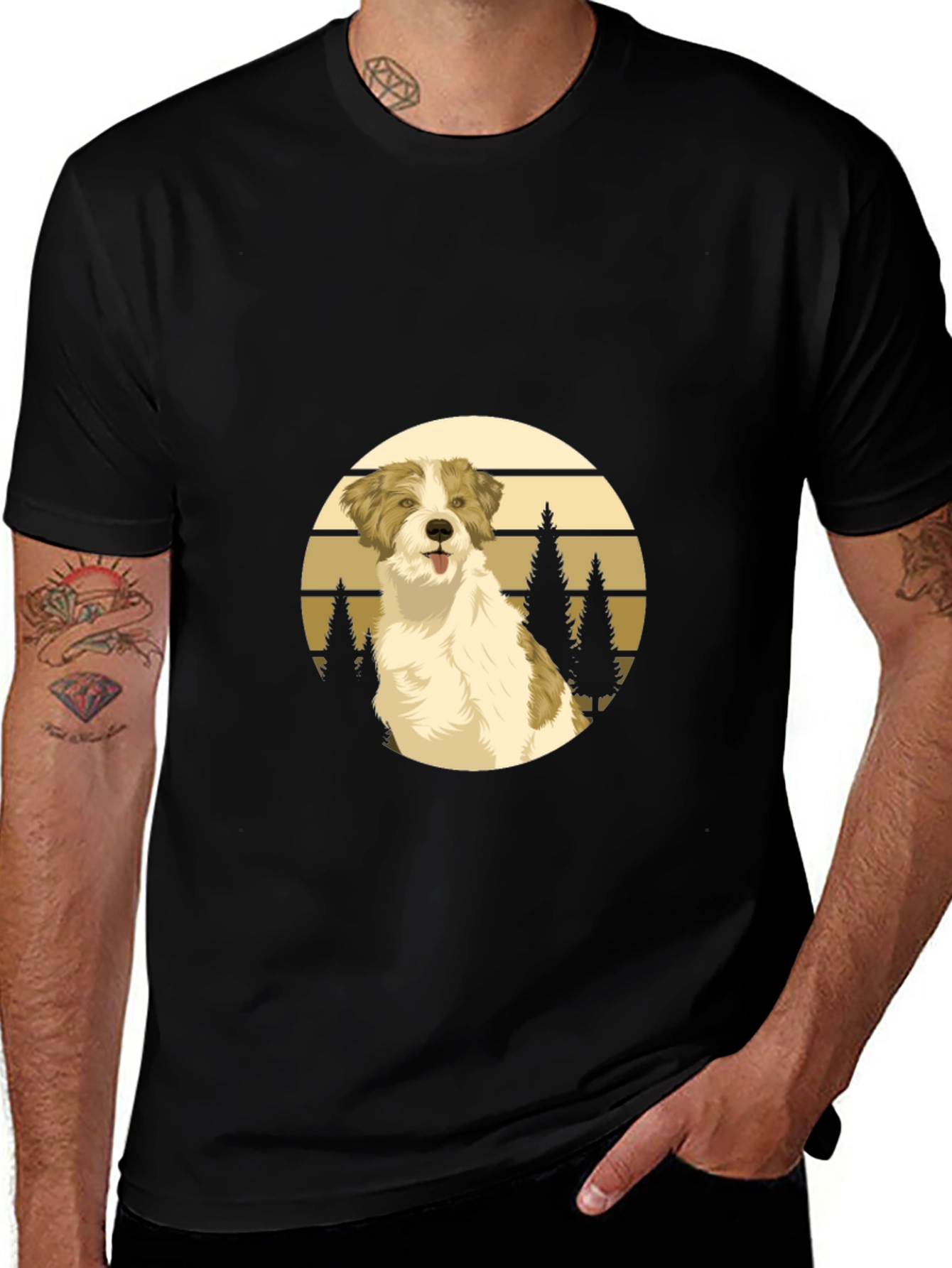 Variant 11 of Dog Lover T-Shirt: Retro Style Pet Tee