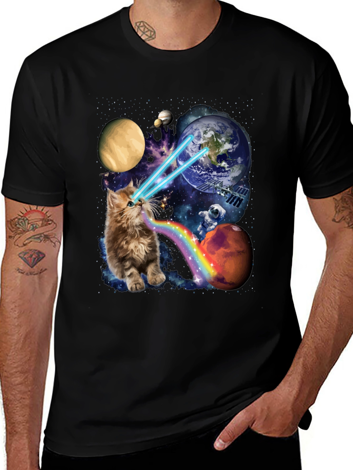 Variant 20 of Laser Cat Space Adventure Graphic T-Shirt