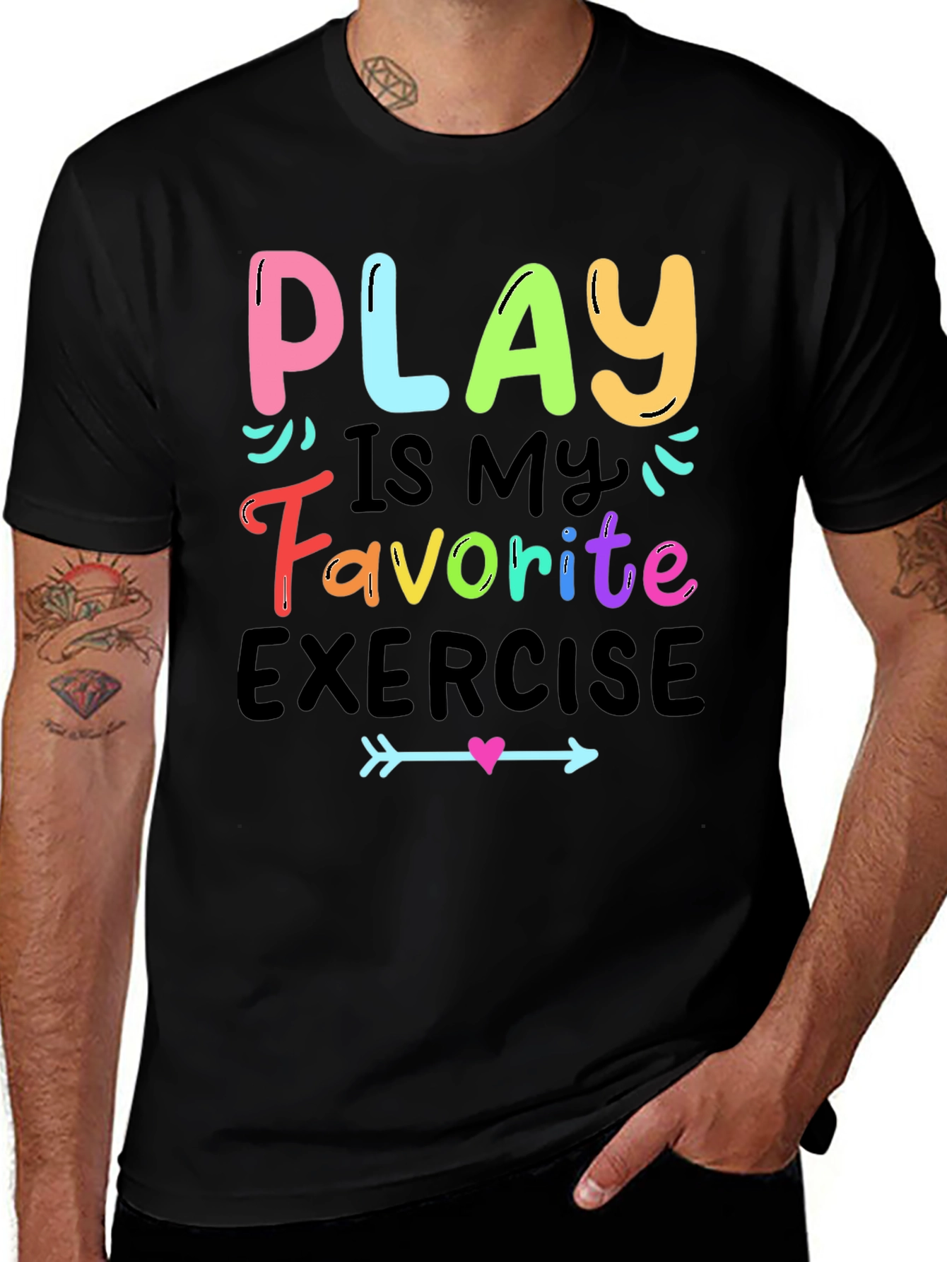 Variant 20 of Play is My Favorite Exercise Graphic T-Shirt