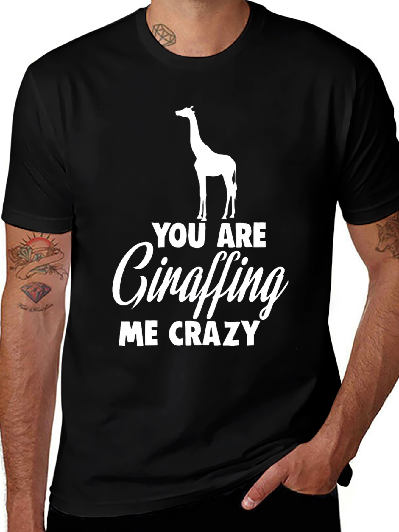 Variant 9 of Giraffe Crazy Humor T-Shirt