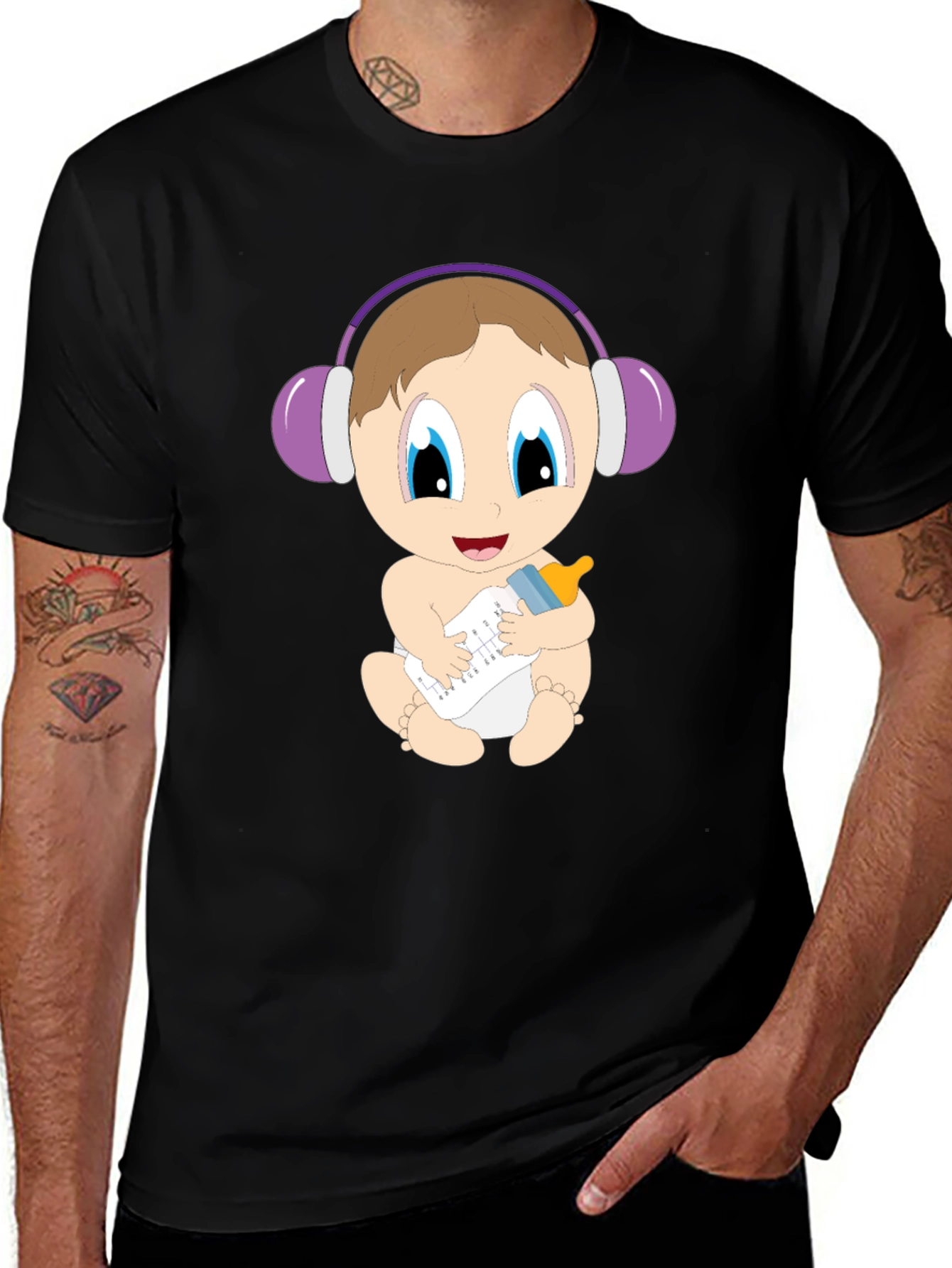 Baby DJ Graphic Tee - Cute Infant Oneshie
