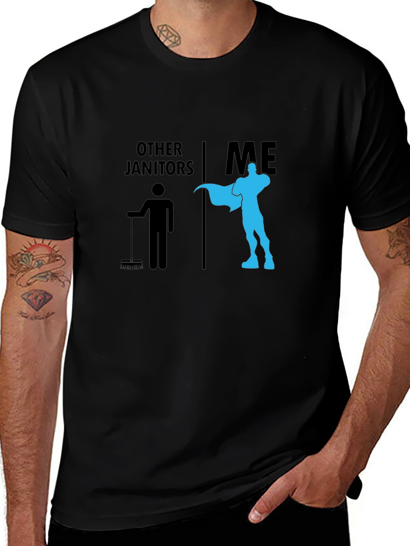 Variant 14 of Funny Janitor T-Shirt: Superhero Janitor