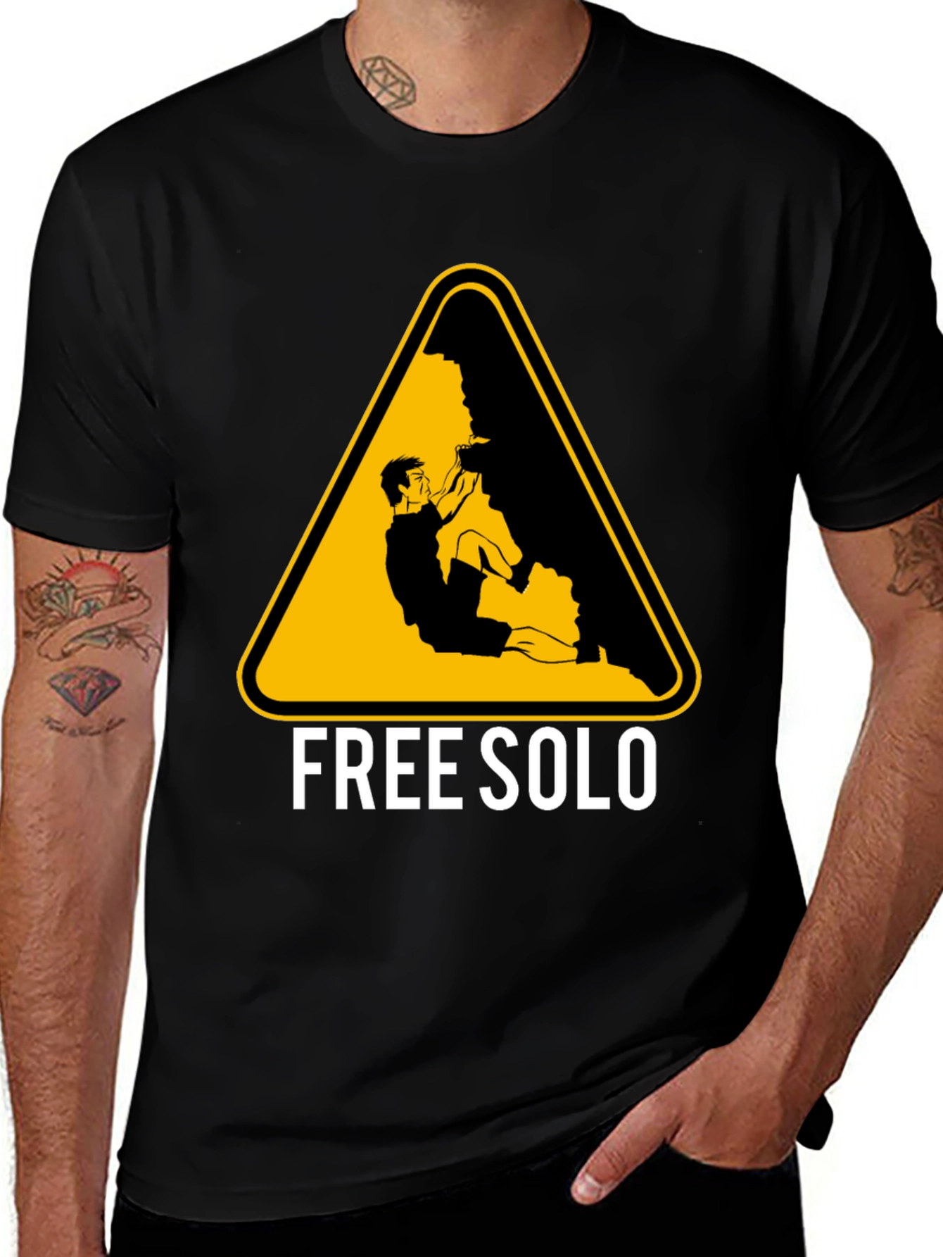 Variant 19 of Free Solo Climbing T-Shirt - Adventure Time!