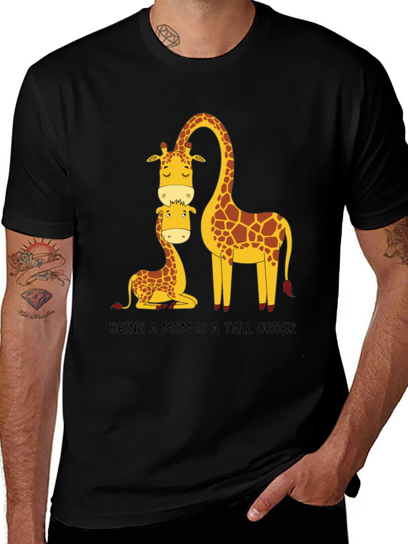 Variant 18 of Giraffe Mom T-Shirt - A Tall Order
