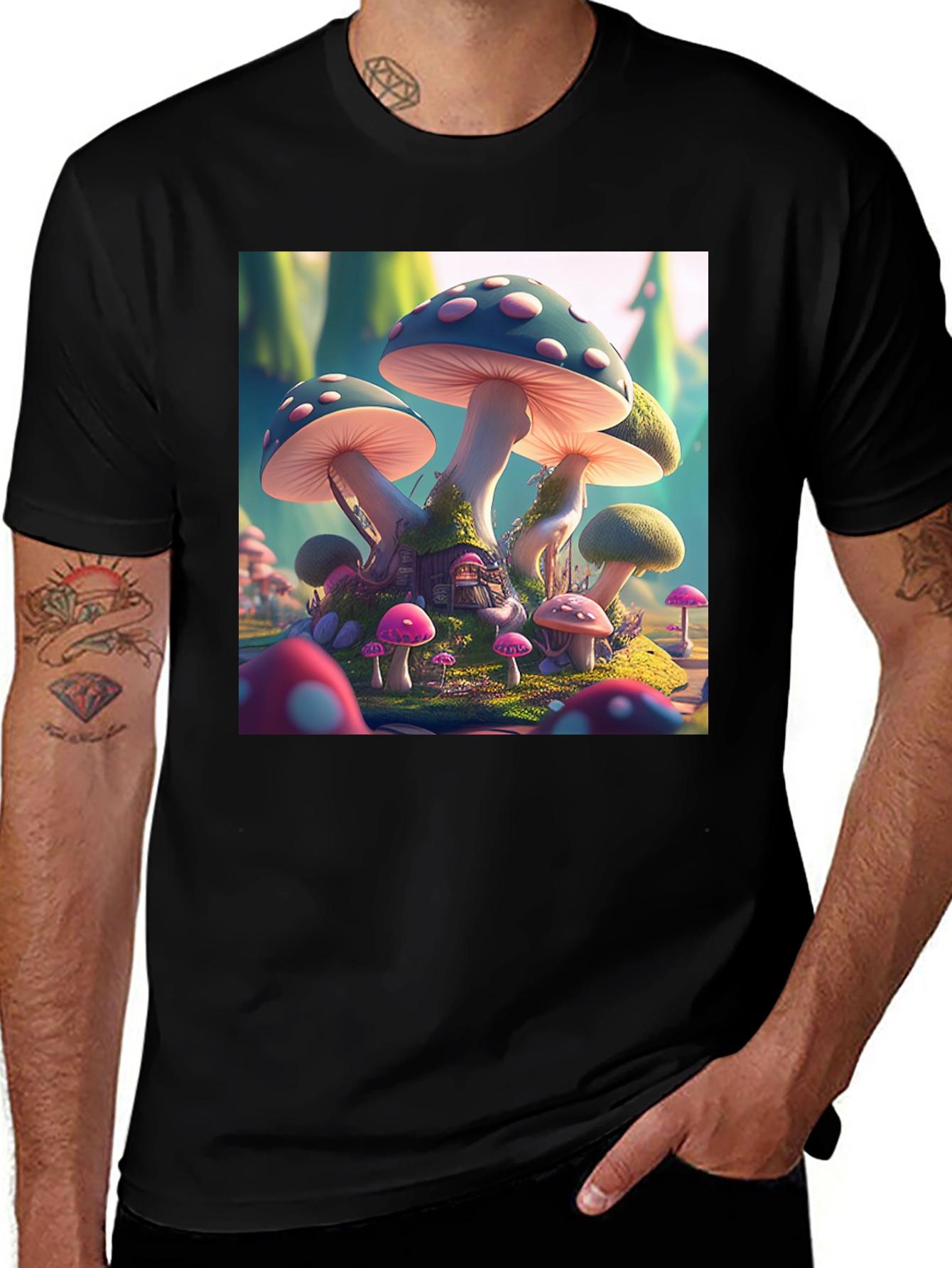 Variant 2 of Magical Mushroom House T-Shirt
