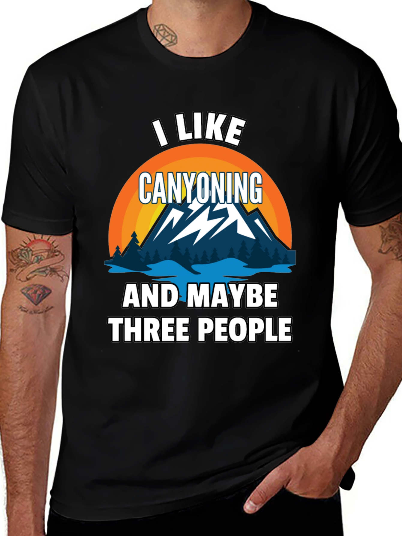 Variant 5 of Canyoning Lover Tee - I Like Canyoning & Maybe Three People