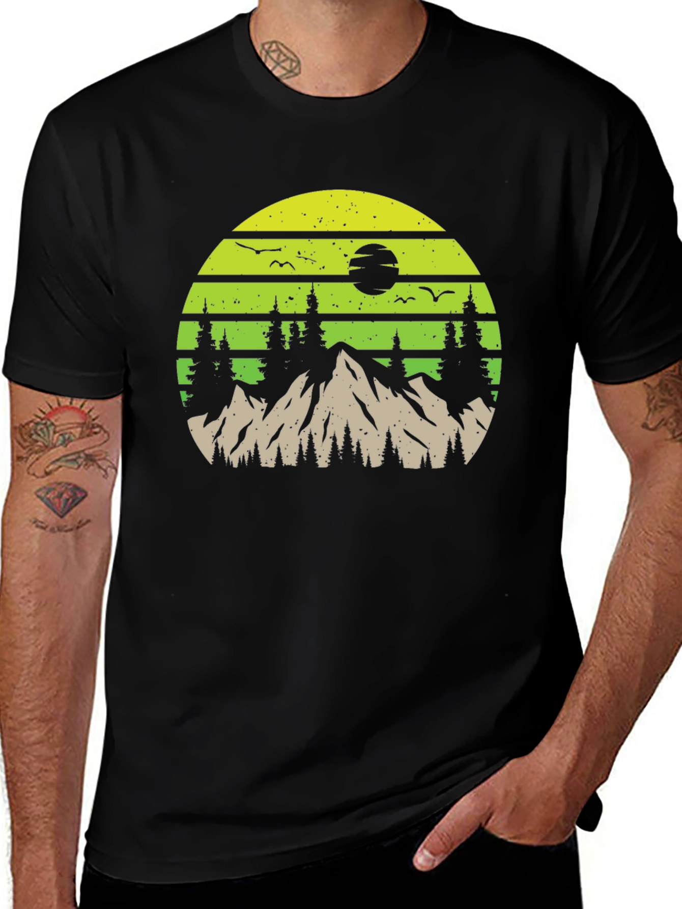 Variant 25 of Nature Mountain Scene Graphic Tee