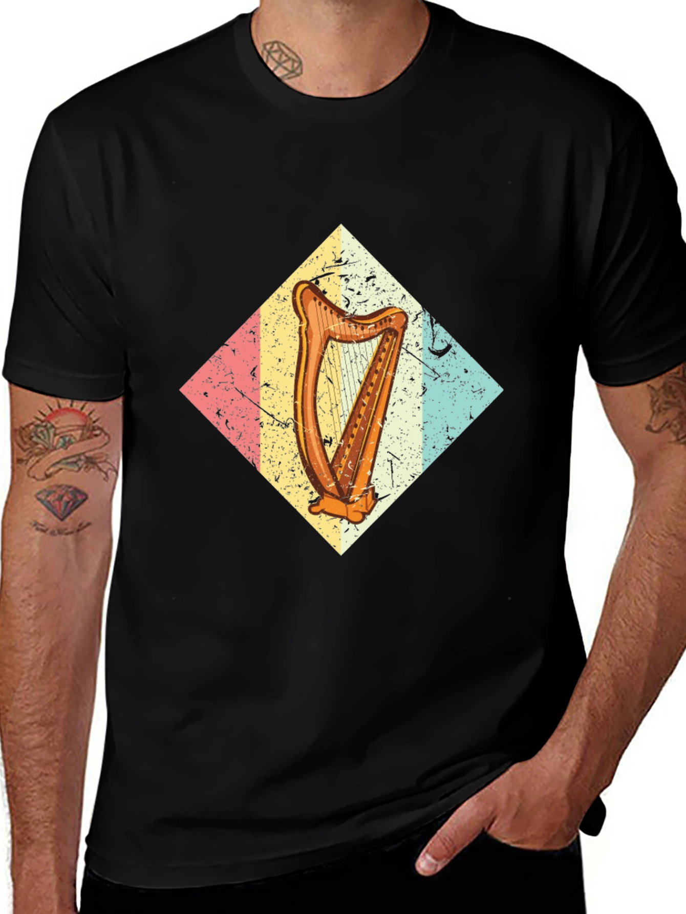 Variant 7 of Vintage Harp Graphic T-Shirt