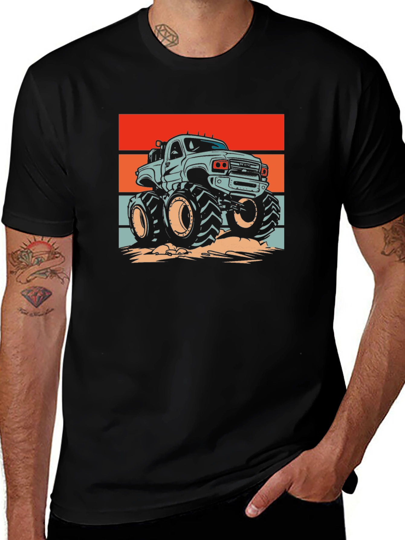 Variant 23 of Monster Truck Graphic Tee - Retro Style