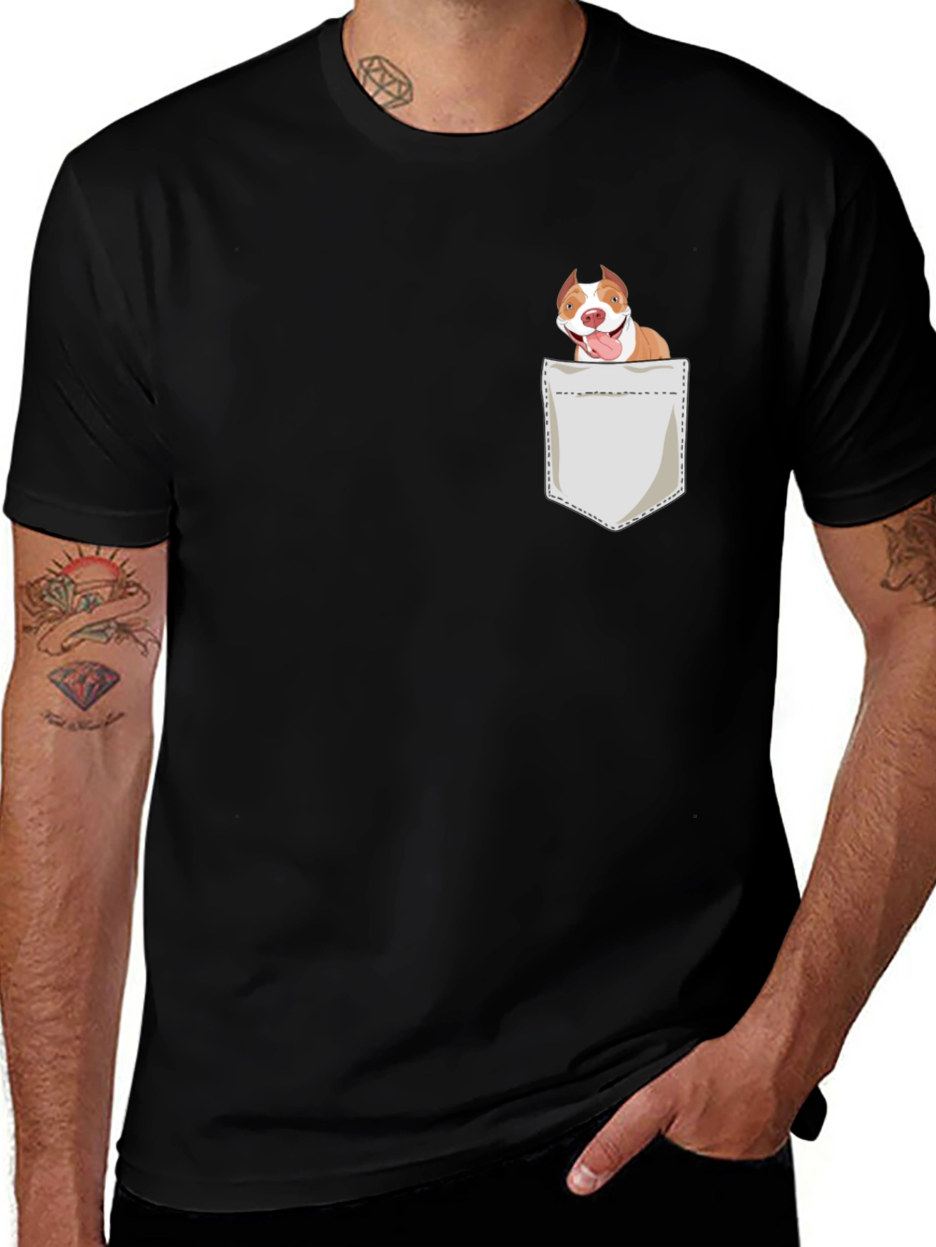 Variant 4 of Dog in Pocket Graphic Tee