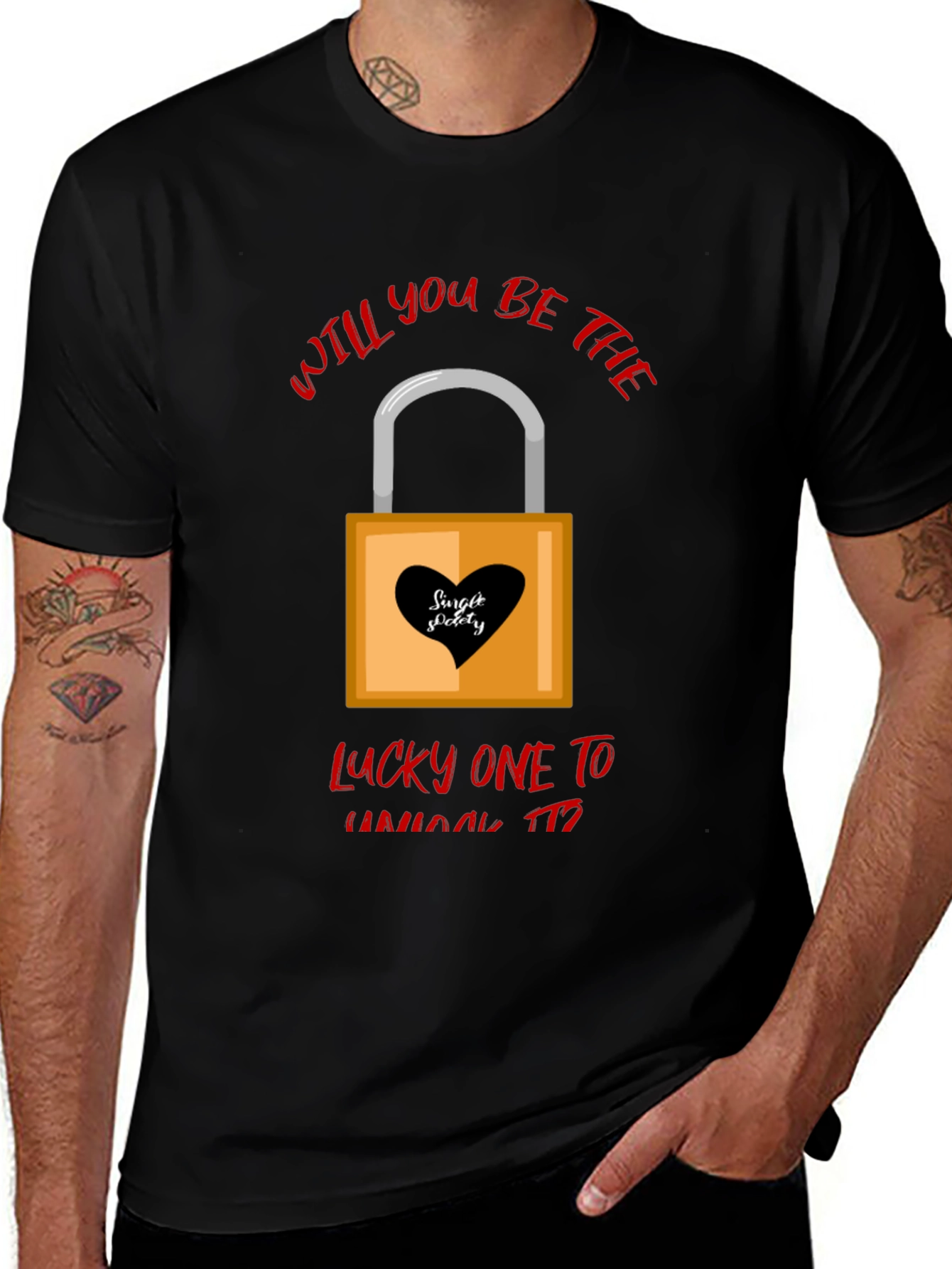 Variant 21 of Unlock Love Graphic Tee - Will You Be The One?