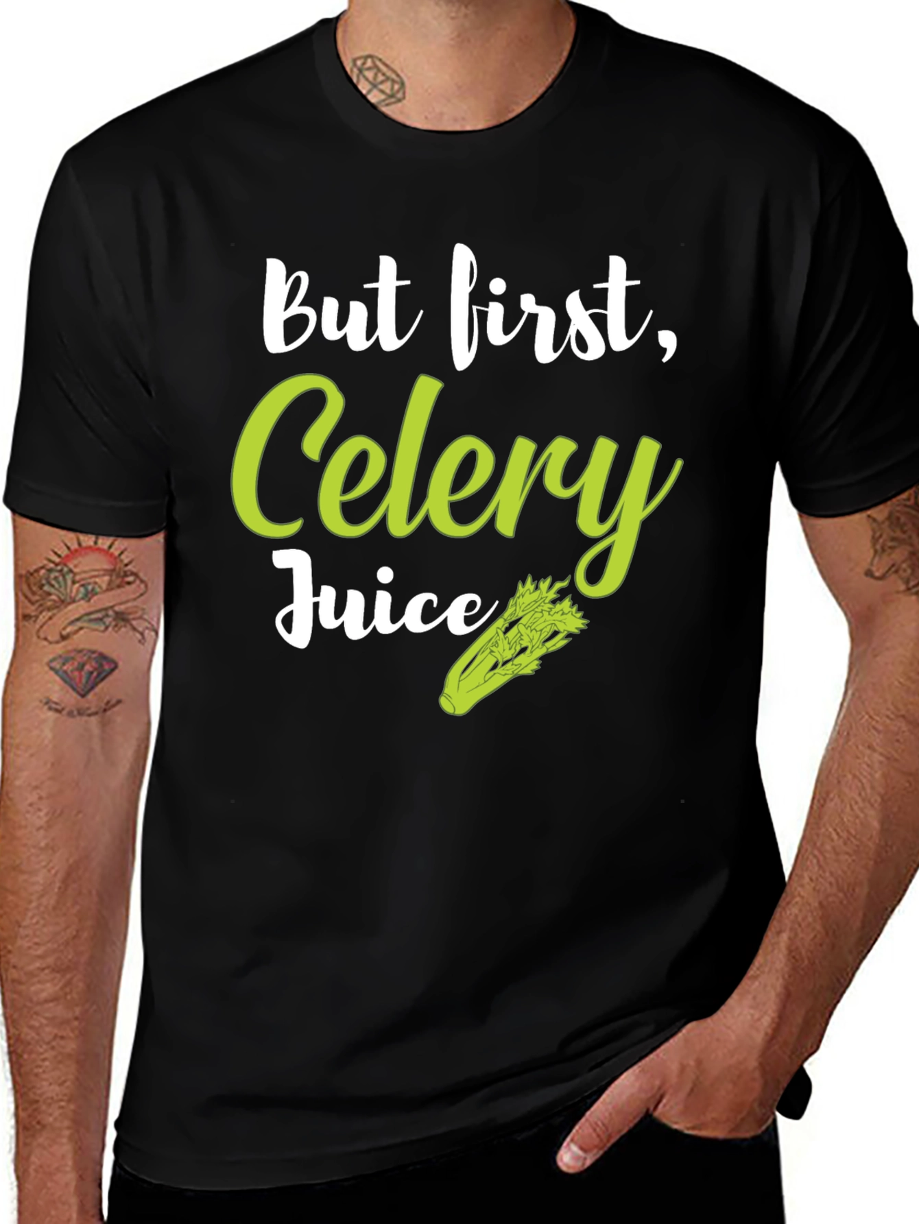 Variant 25 of But First, Celery Juice T-Shirt - Trendy Graphic Tee