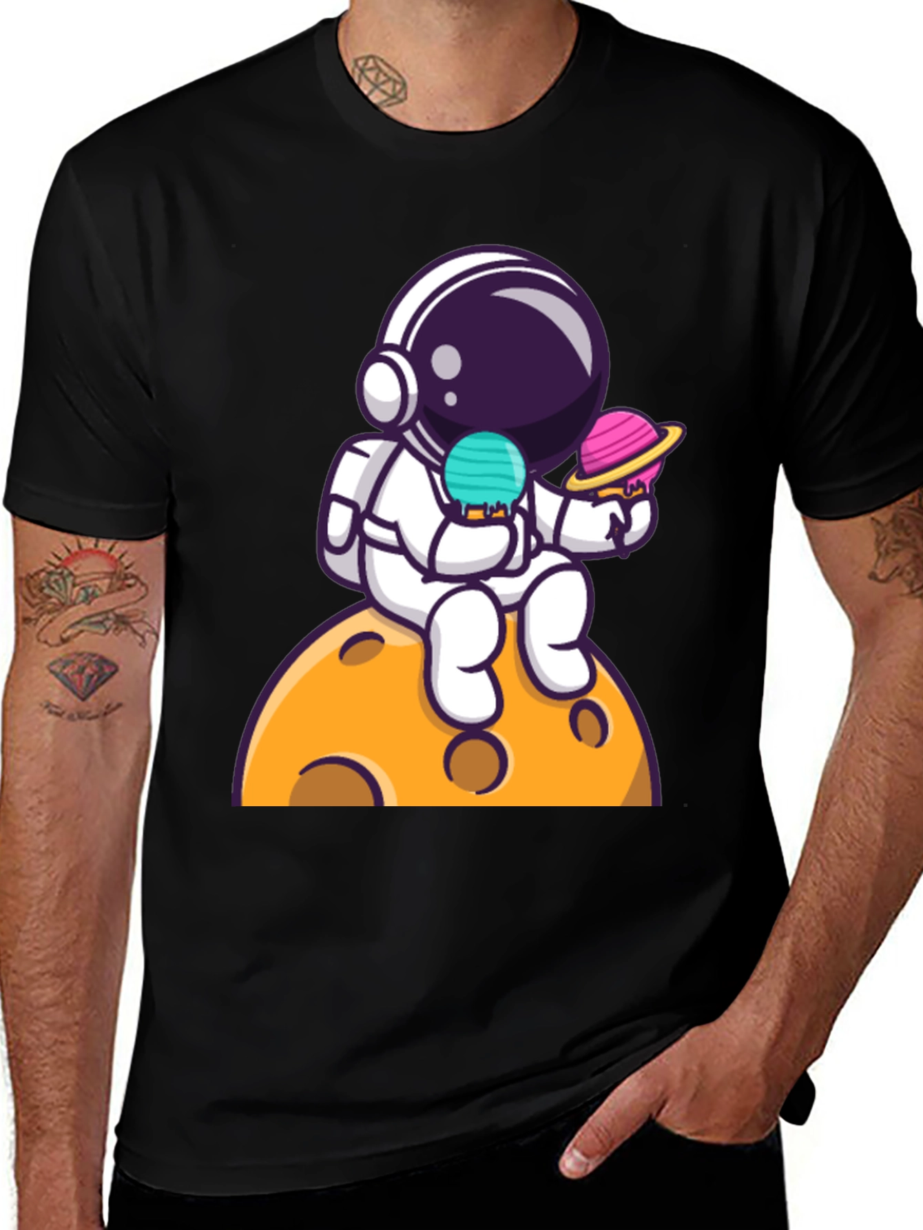 Variant 27 of Astronaut Ice Cream Moon T-Shirt