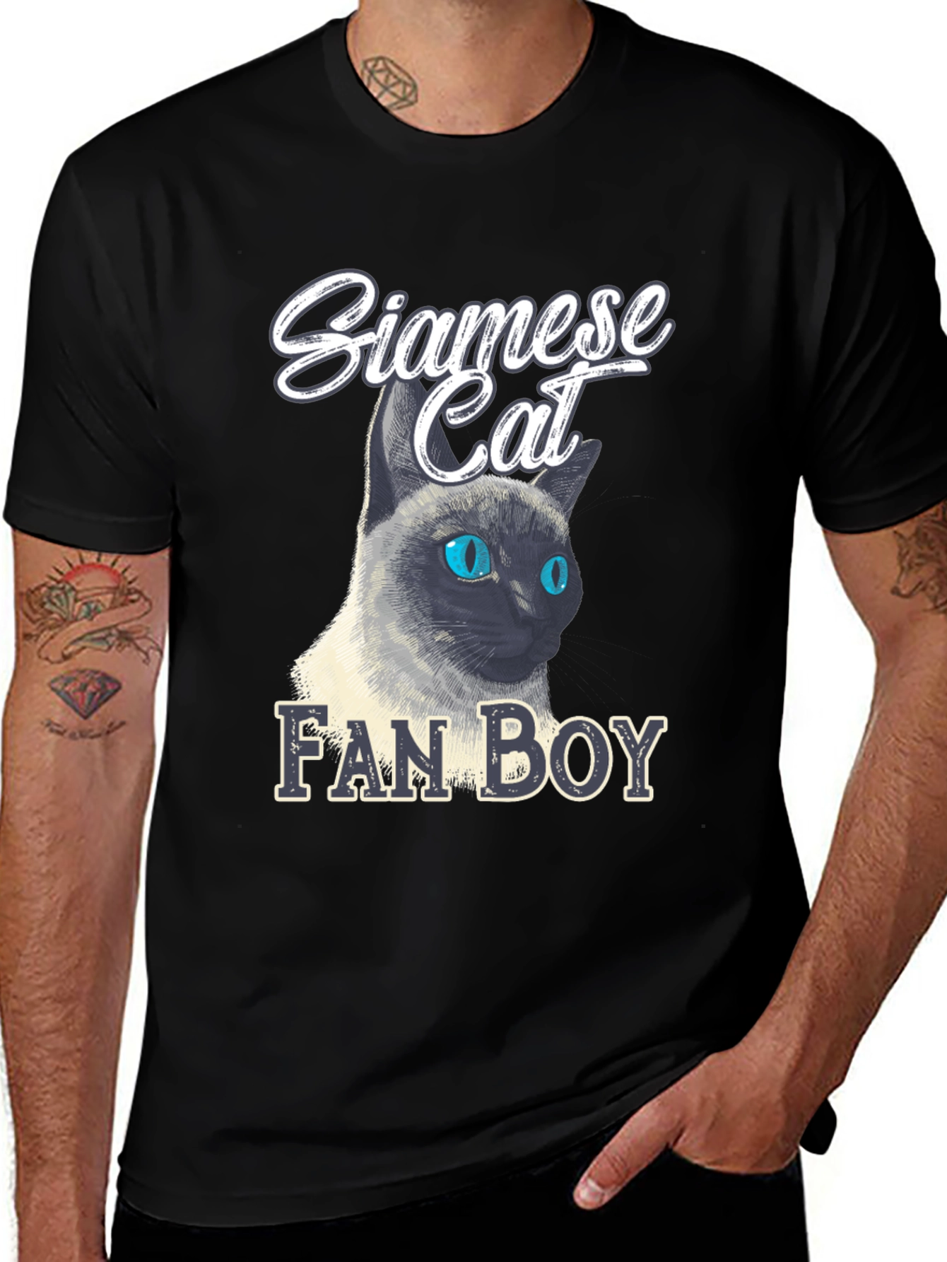 Variant 20 of Siamese Cat Fan Boy Graphic T-Shirt