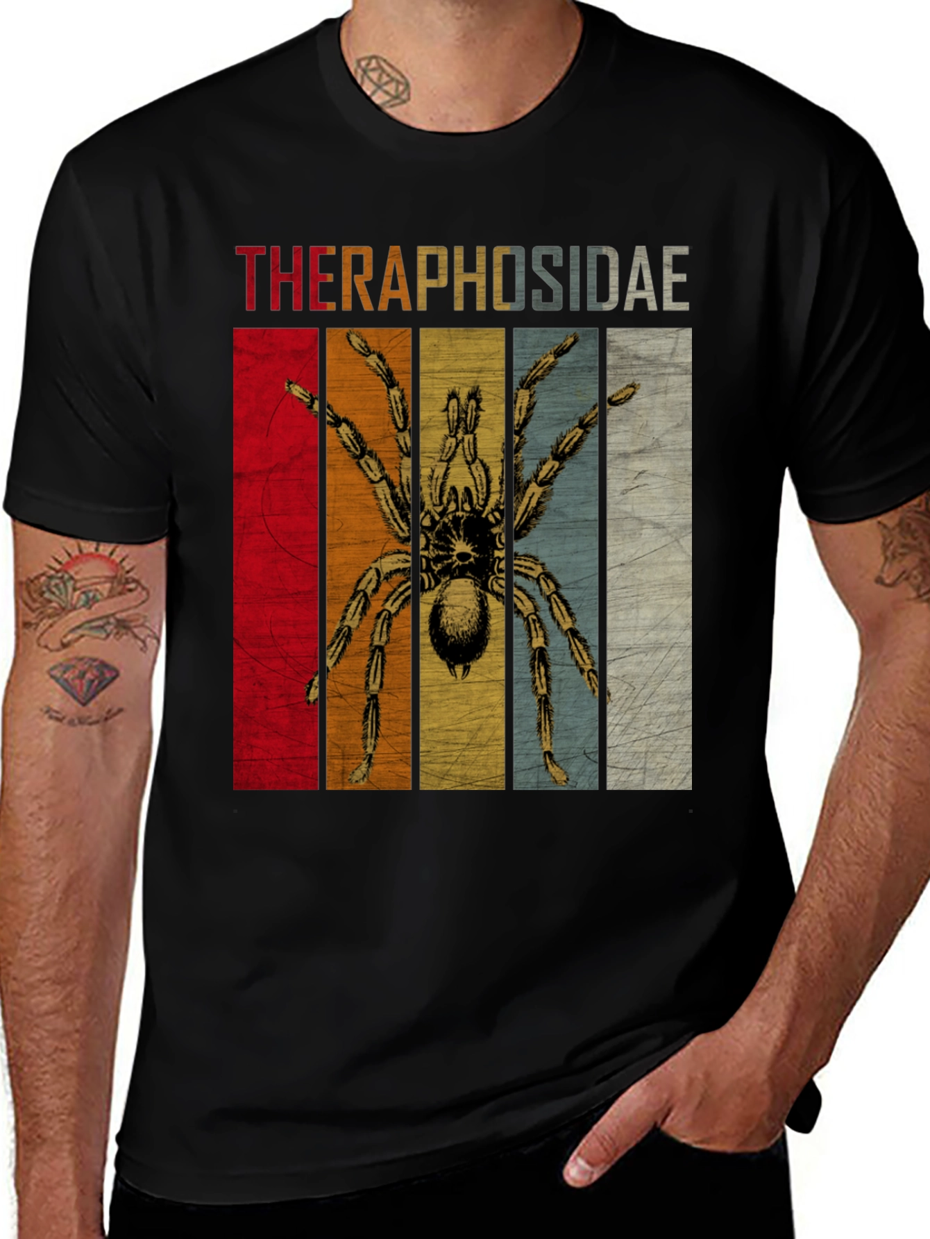 Theraphosidae Tarantula Retro T-Shirt