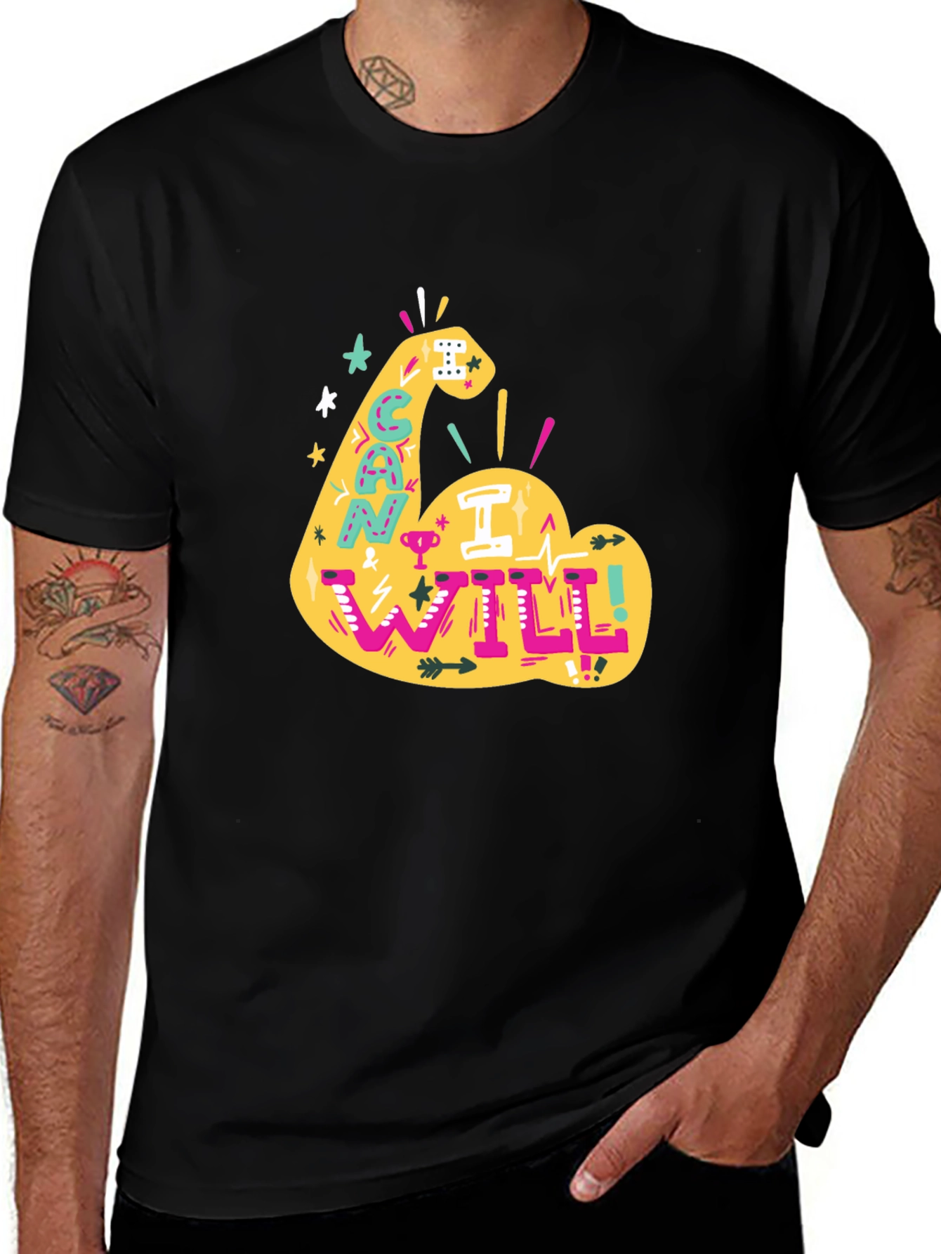 Variant 14 of Can I Will Arm Graphic T-Shirt