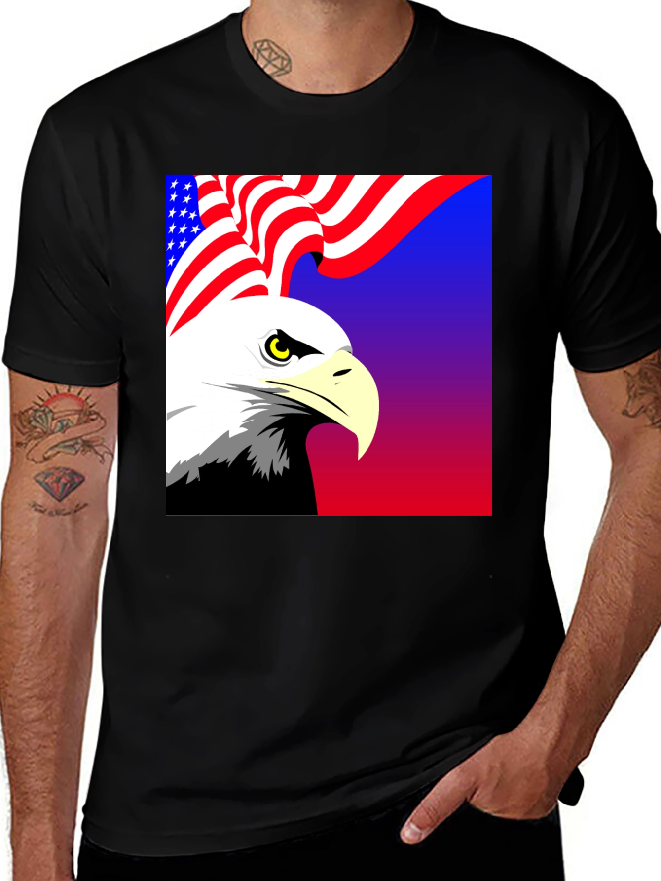 Variant 7 of American Eagle T-Shirt: Patriotic Graphic Tee