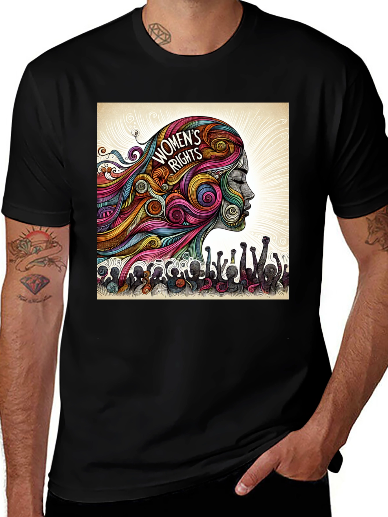 Black Women's Rights Graphic Tee main image