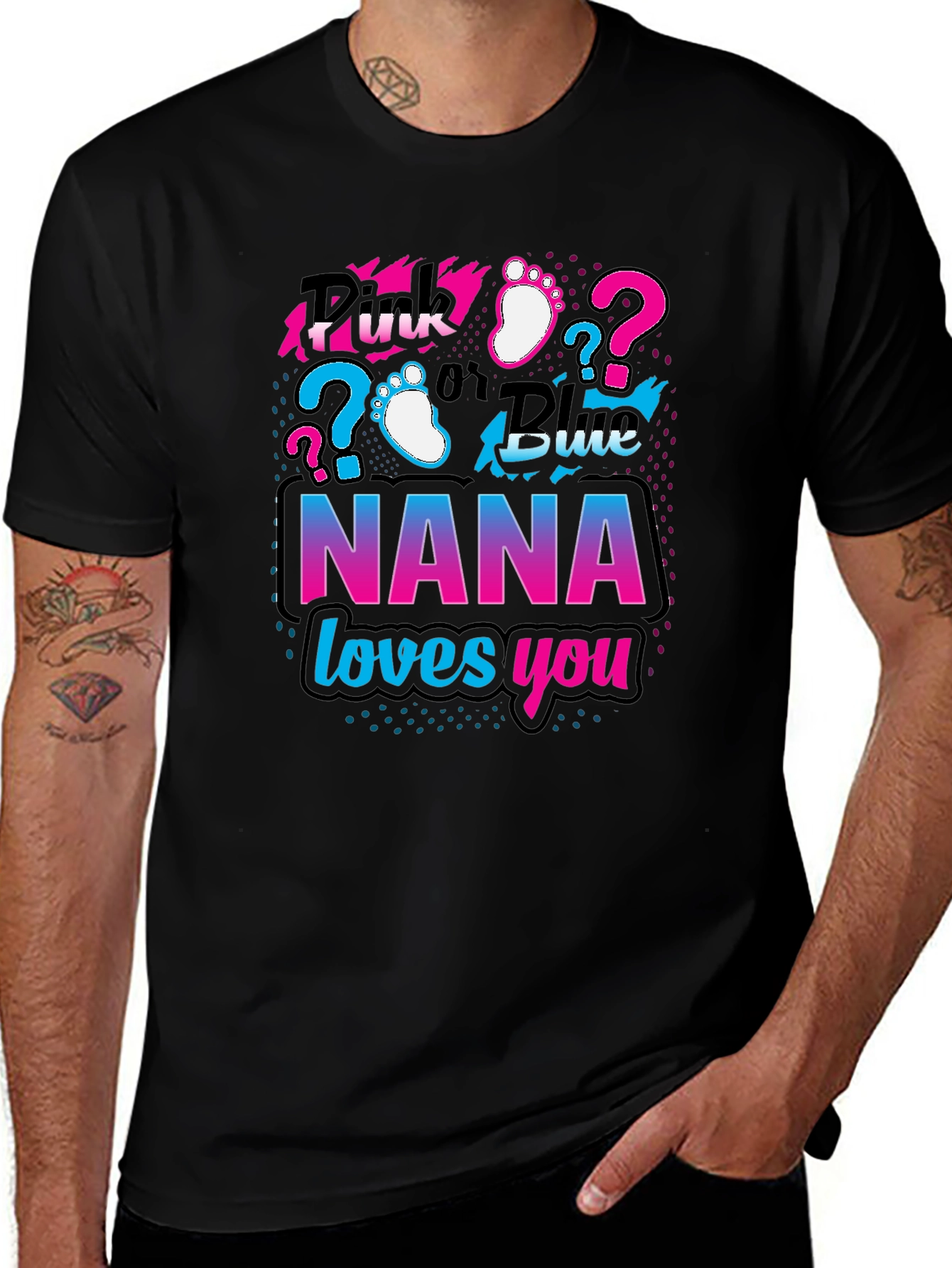 Nana Loves You Gender Reveal T-Shirt