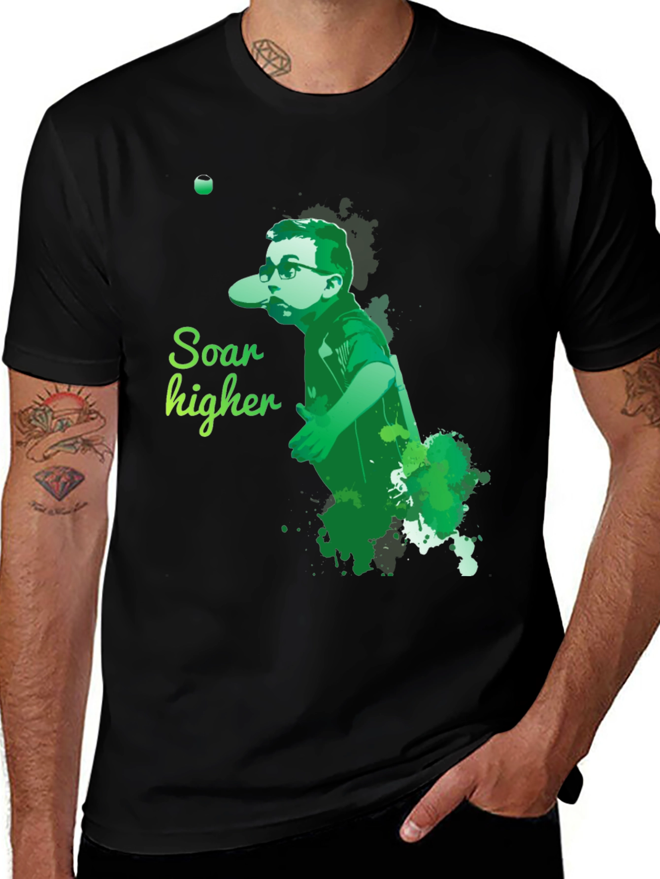 Variant 17 of Soar Higher Dart Player Graphic Print T-Shirt