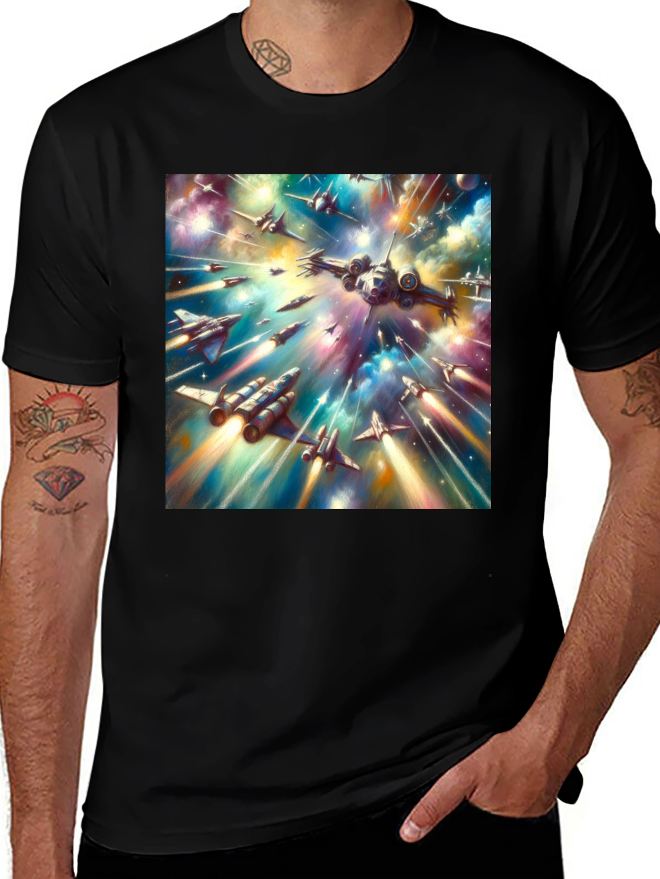 Variant 29 of Sci-Fi Space Battle T-Shirt
