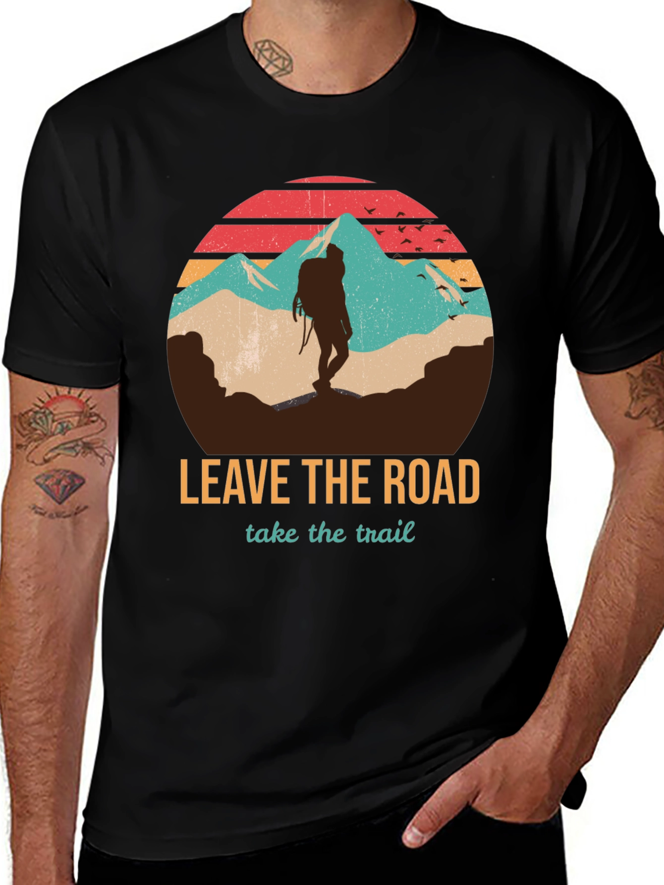 Variant 6 of Hiking Adventure T-Shirt - Leave the Road, Take the Trail