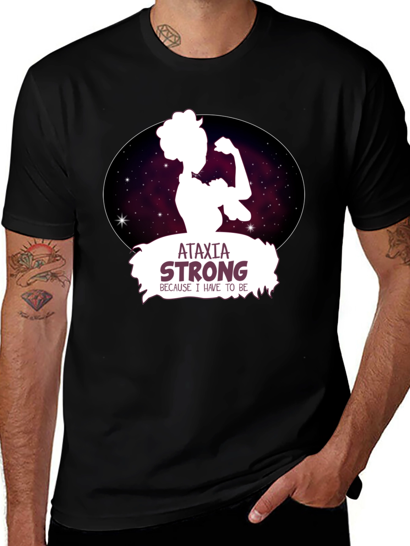 Variant 15 of Ataxia Strong Graphic Tee - Black