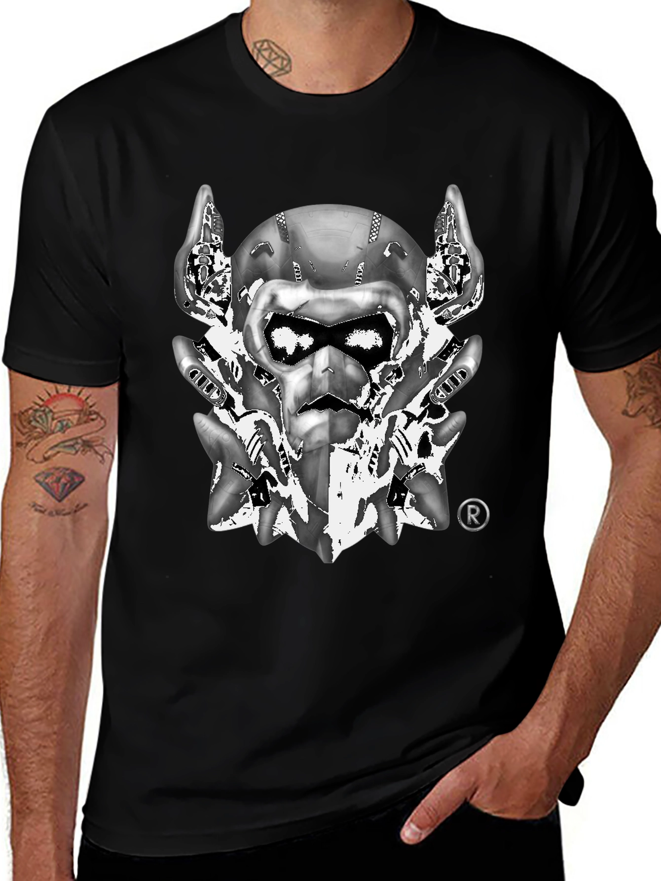 Variant 25 of Cyber Ape Graphic T-Shirt - Futuristic Design