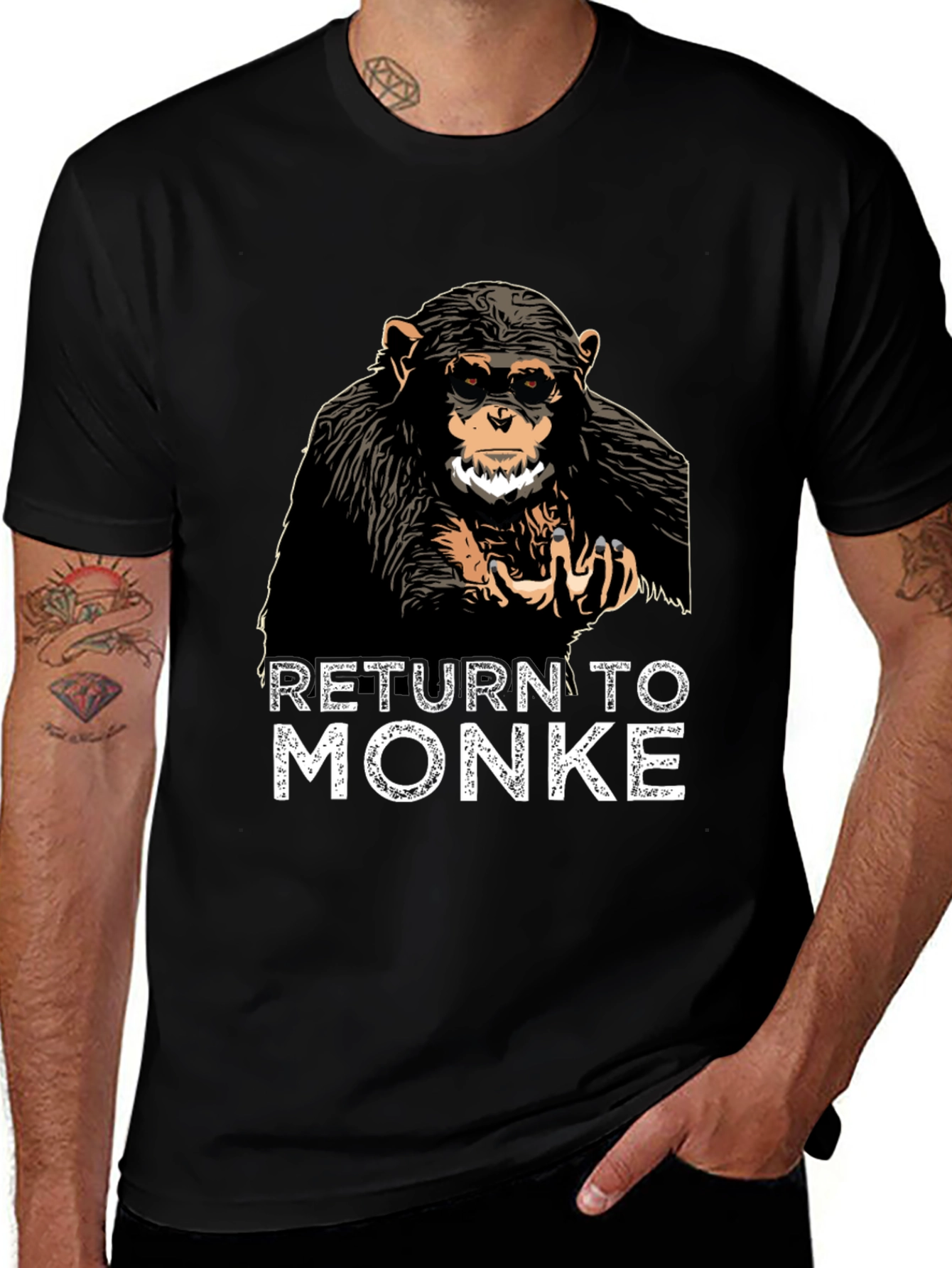 Variant 23 of Return to Monke T-Shirt Funny Ape Tee